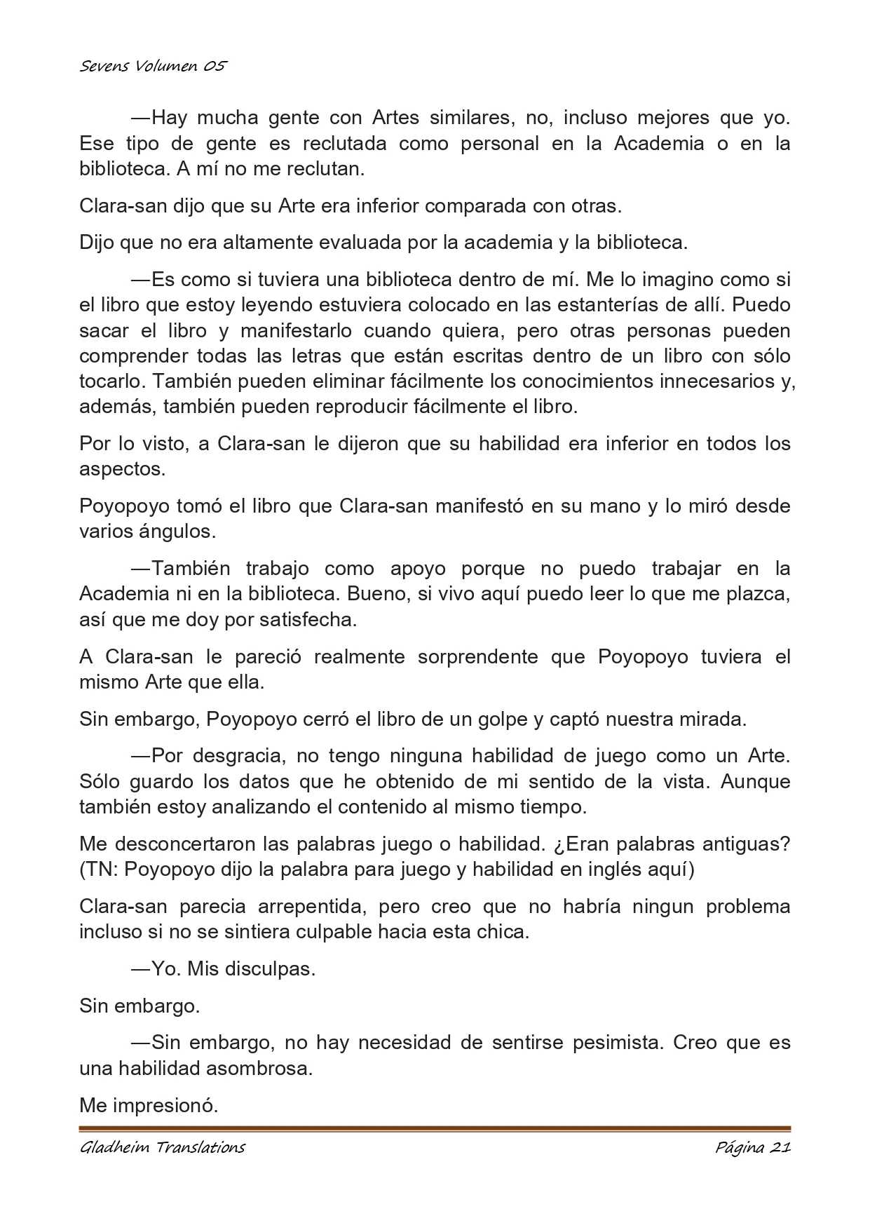 Página 21 del Manga