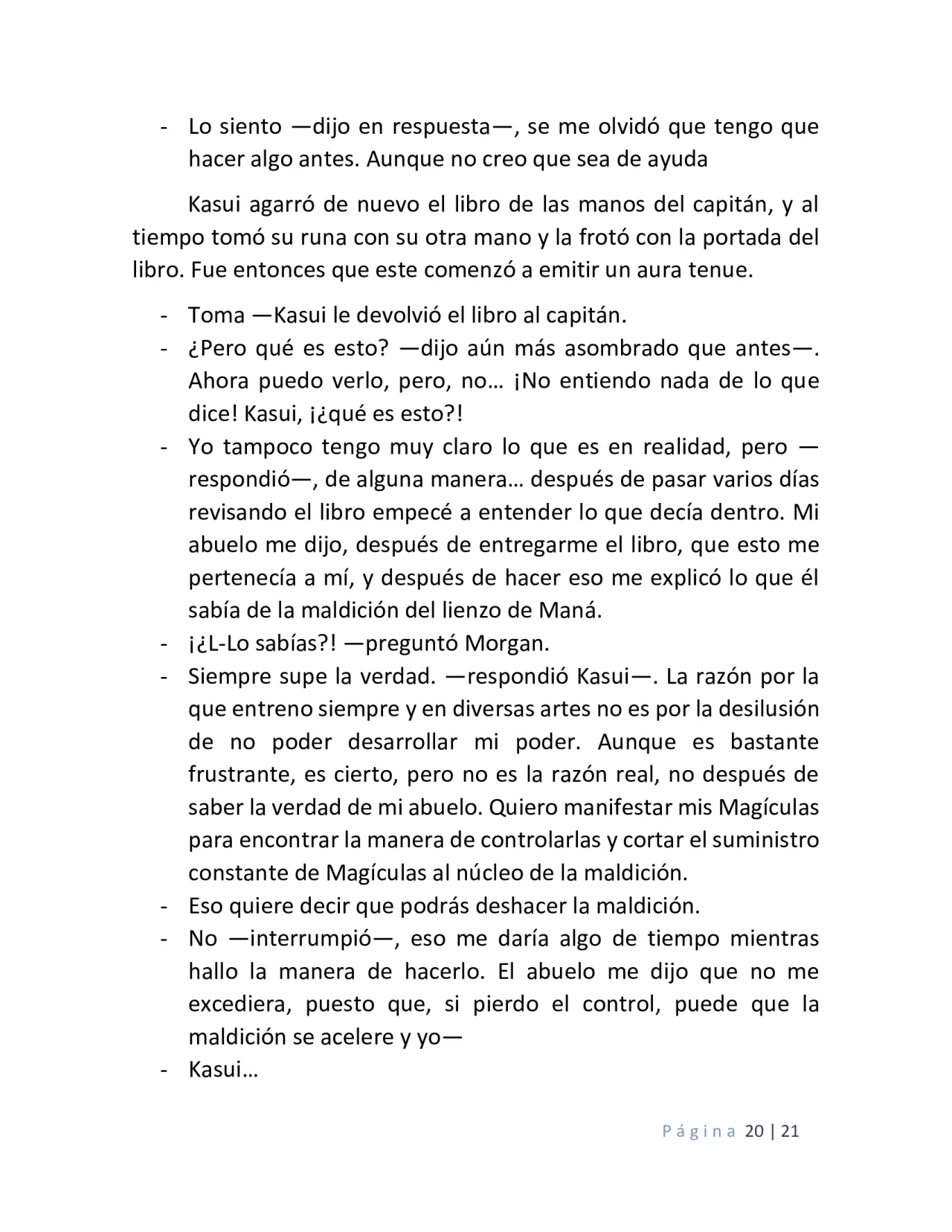 Página 20 del Manga