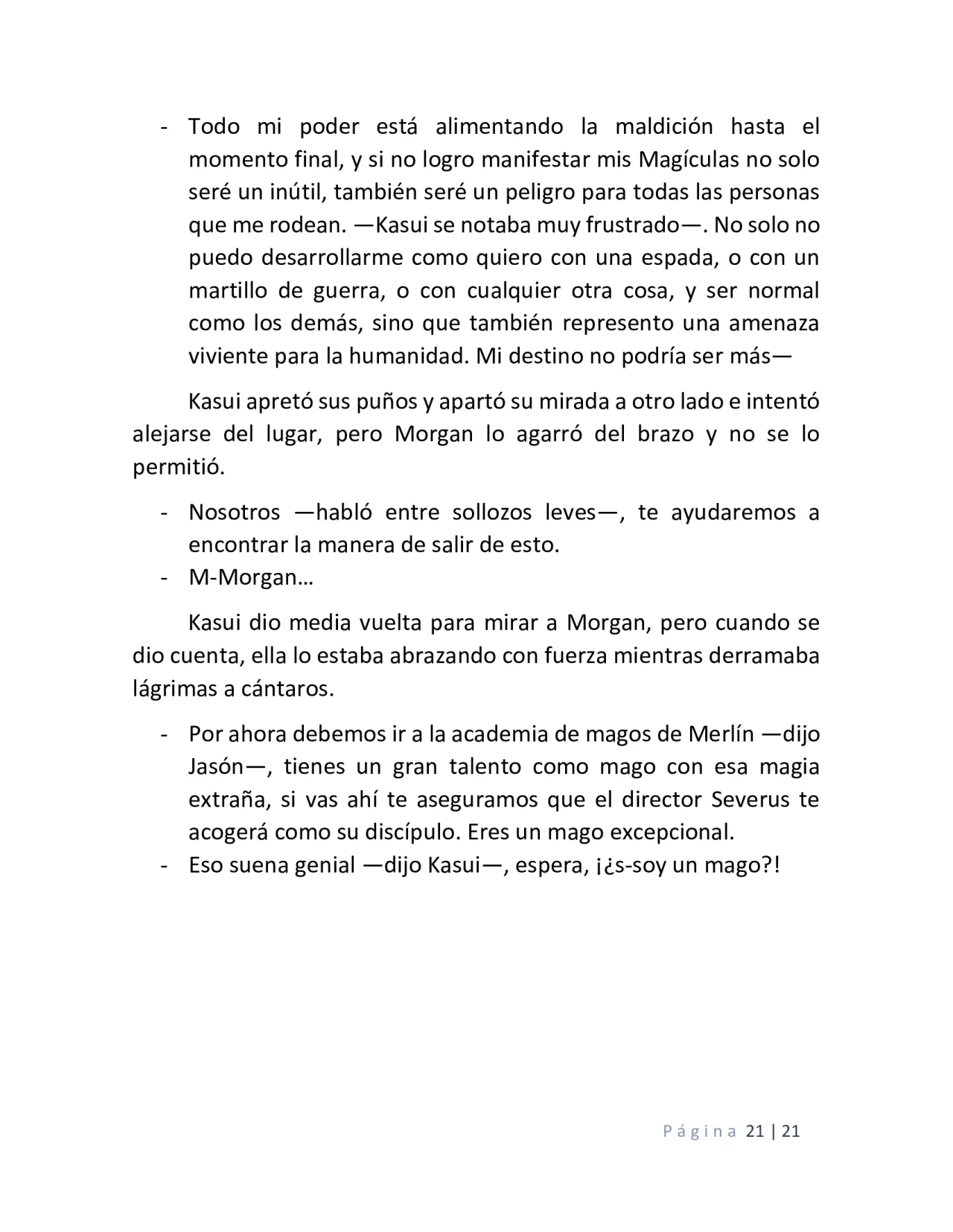 Página 21 del Manga