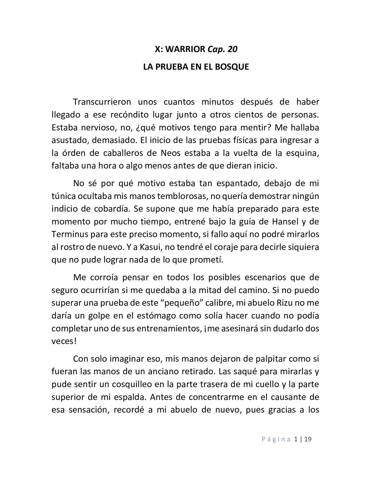 Página 20 del Manga