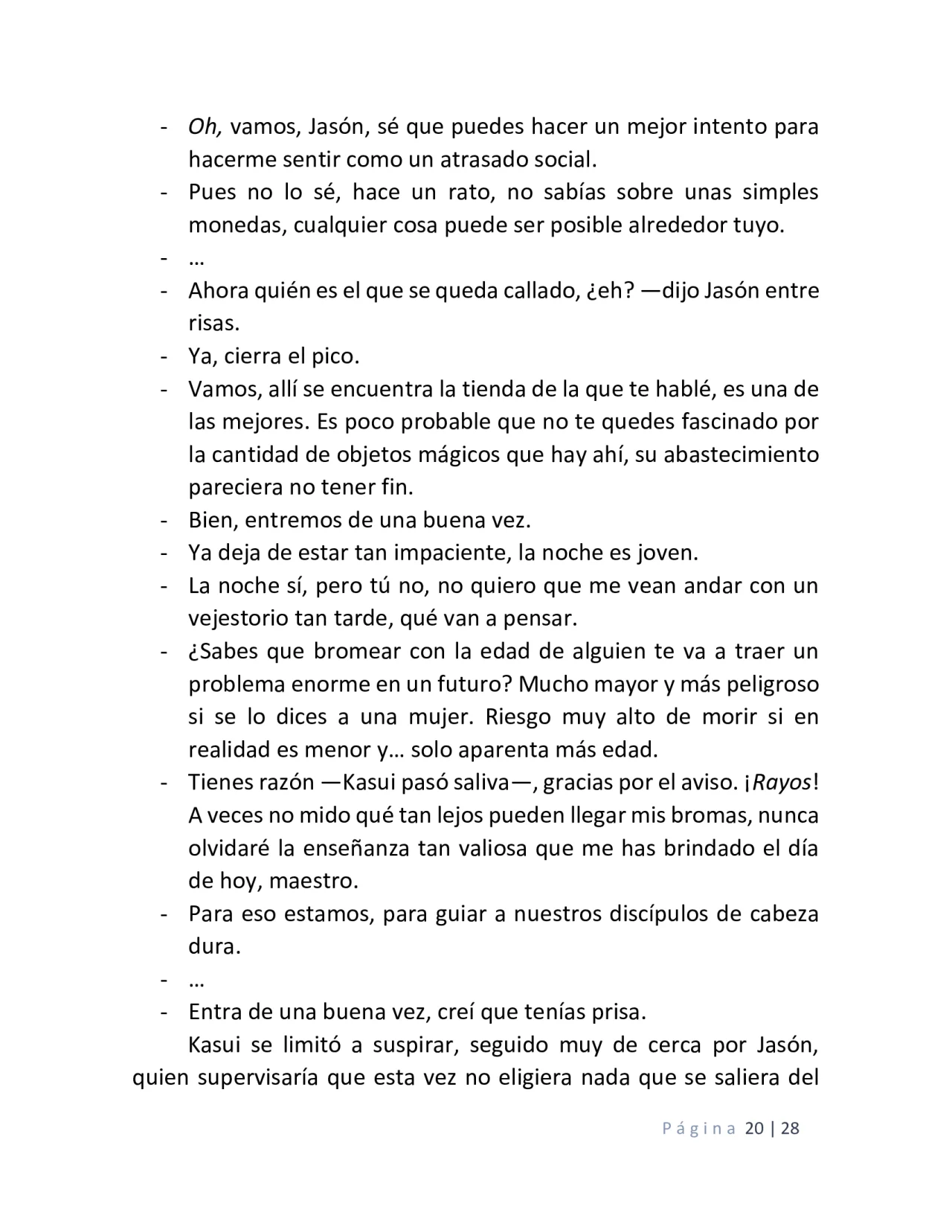 Página 20 del Manga