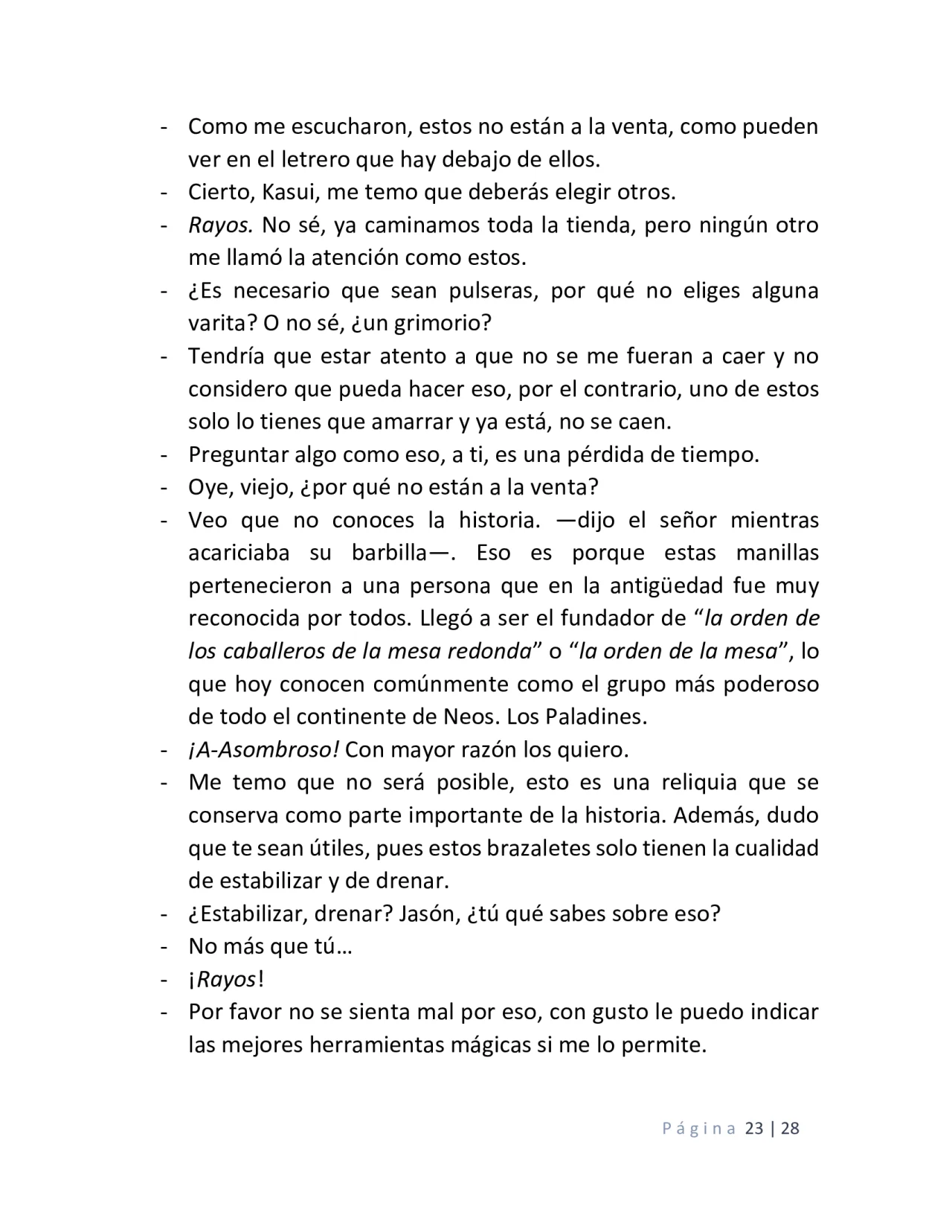 Página 23 del Manga