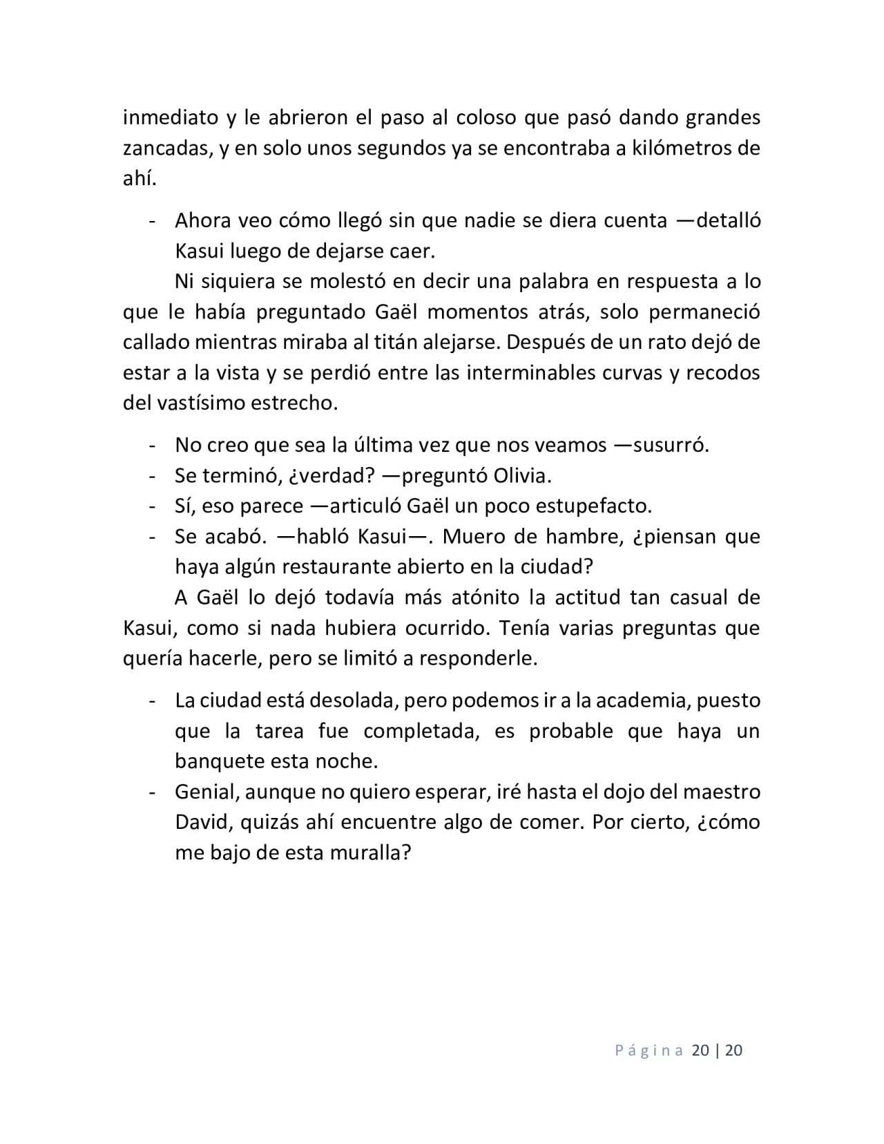 Página 20 del Manga