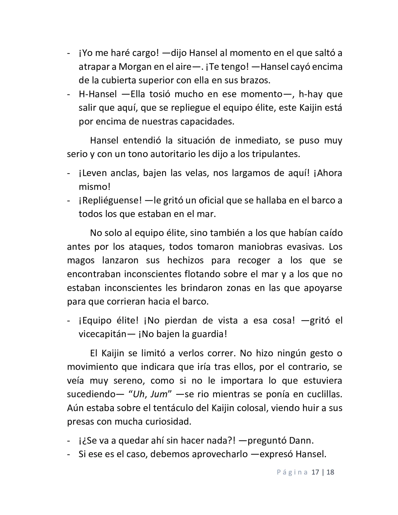 Página 17 del Manga