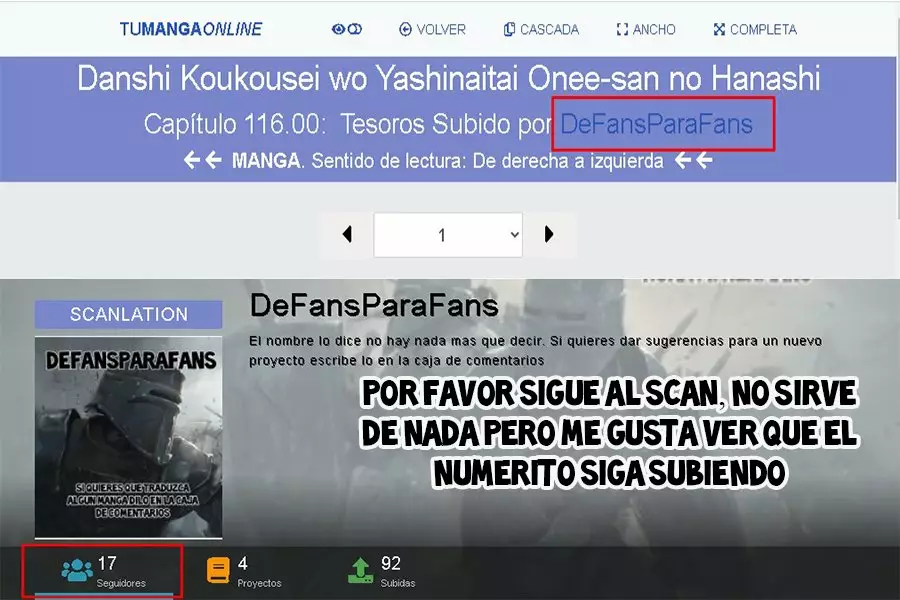 Página 17 del Manga
