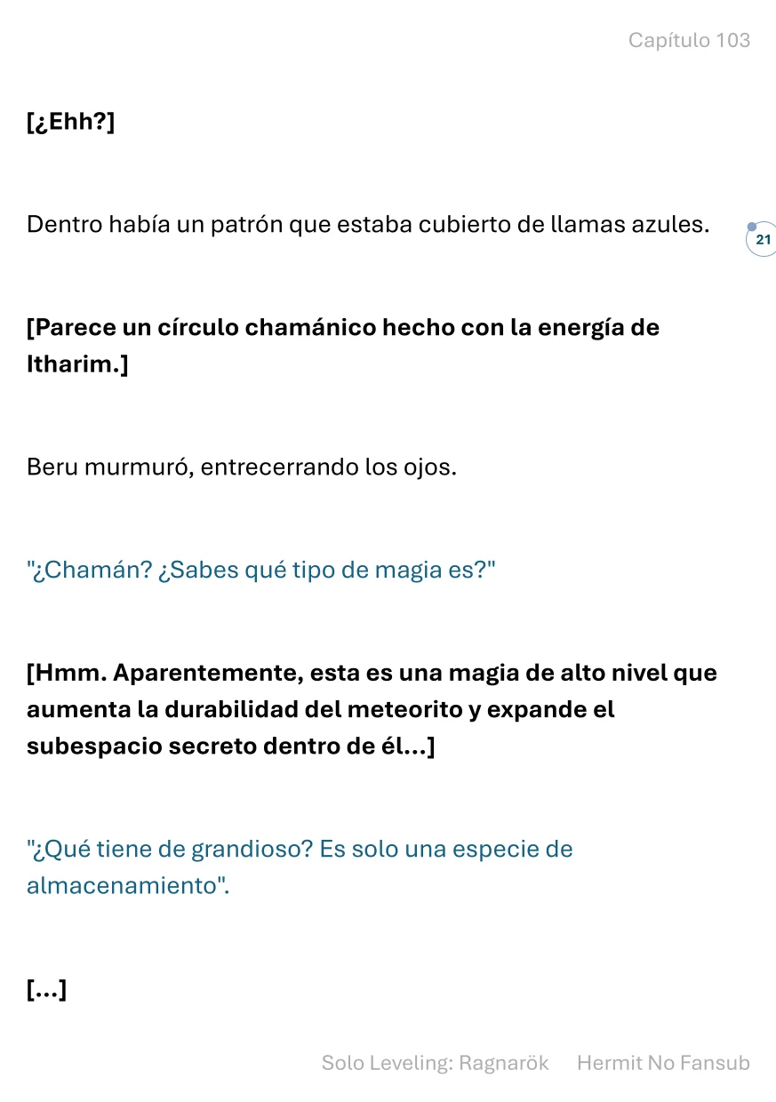 Página 22 del Manga