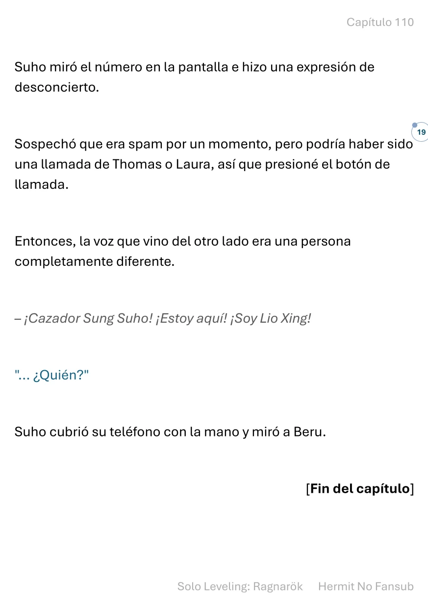 Página 20 del Manga