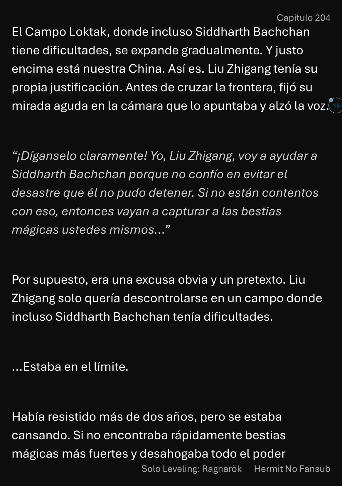 Página 16 del Manga