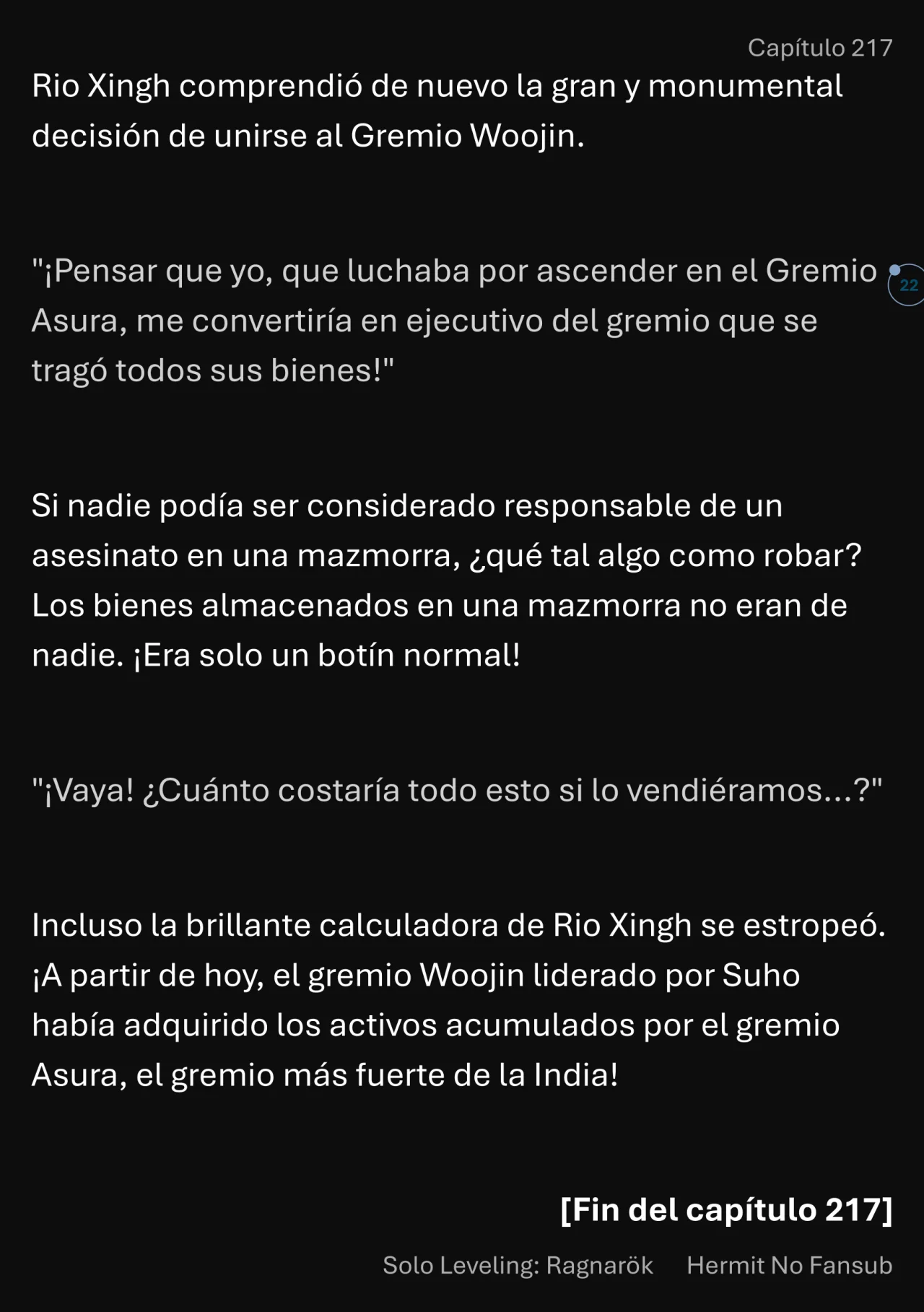 Página 23 del Manga