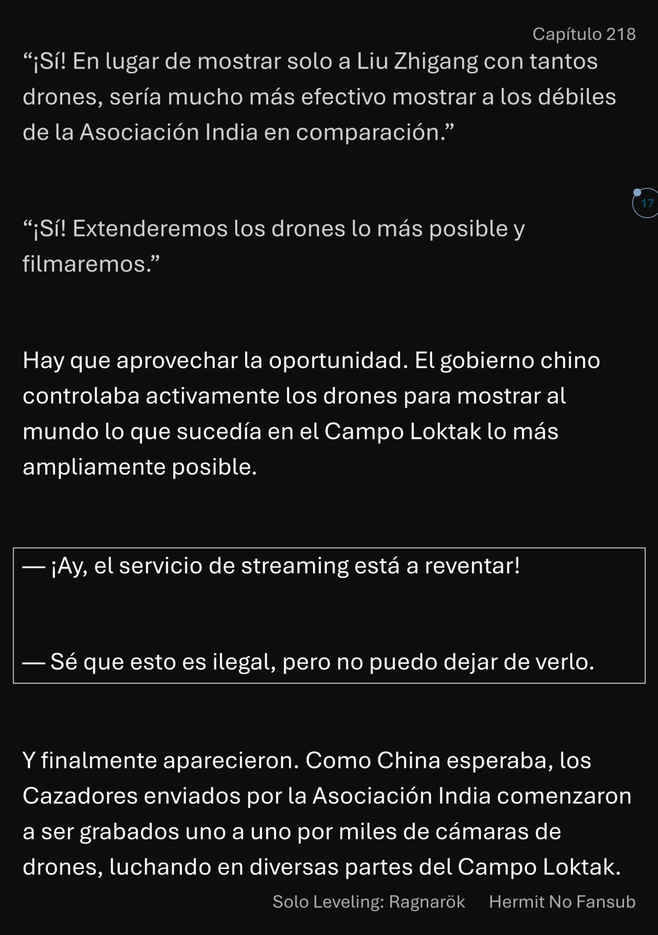 Página 18 del Manga