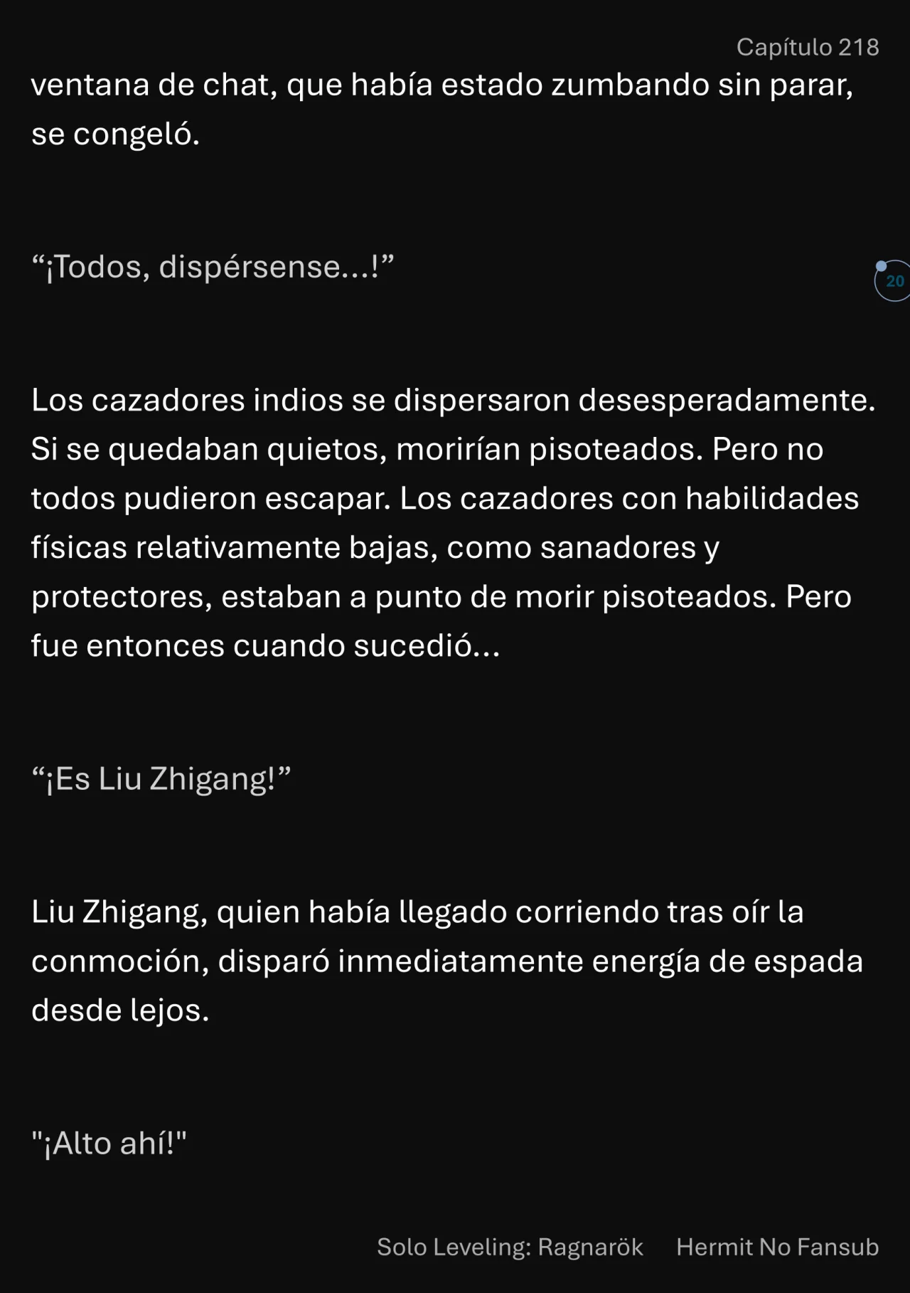 Página 21 del Manga