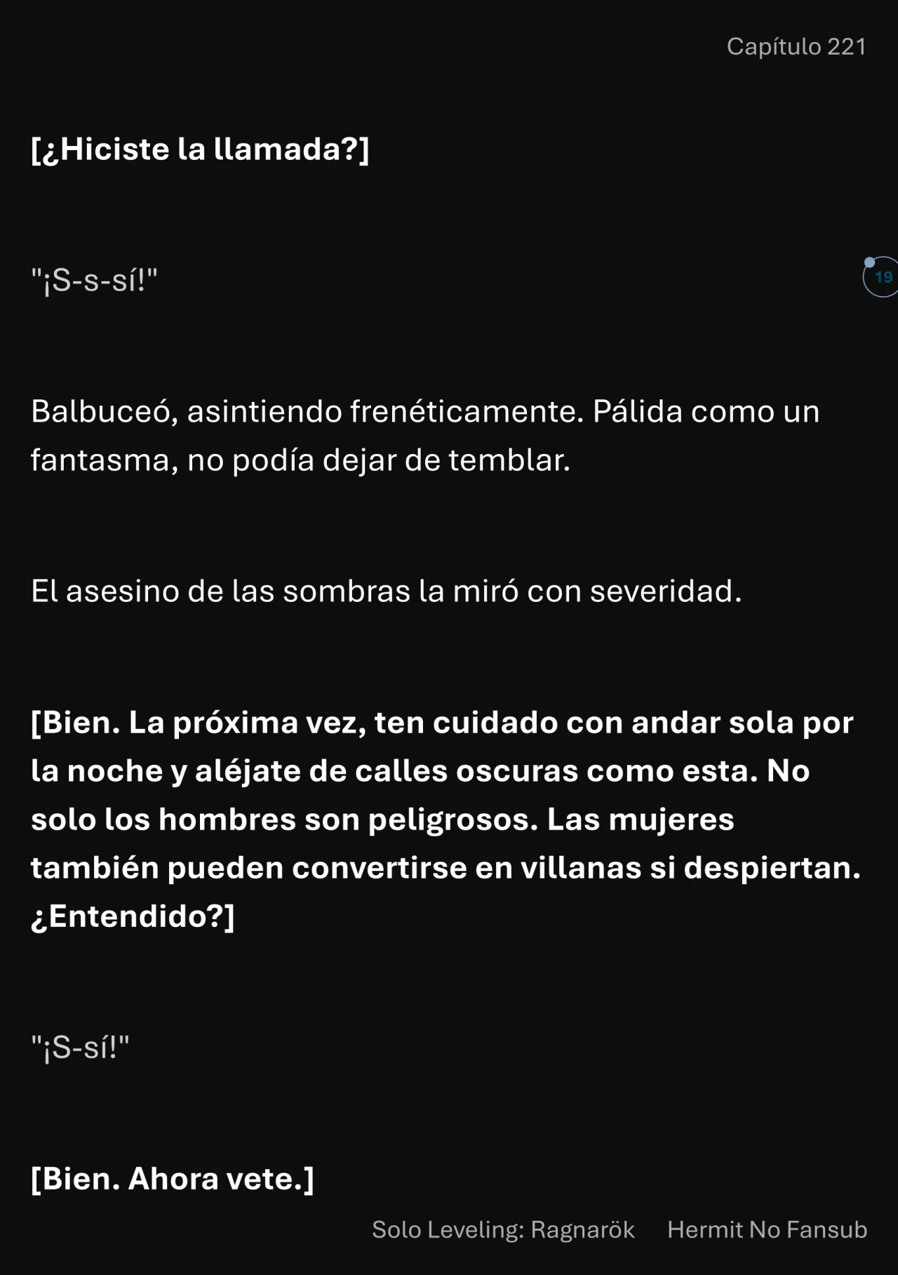 Página 20 del Manga