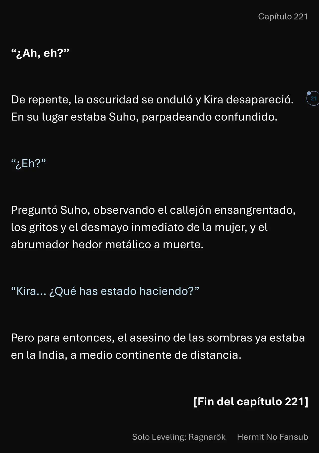 Página 22 del Manga