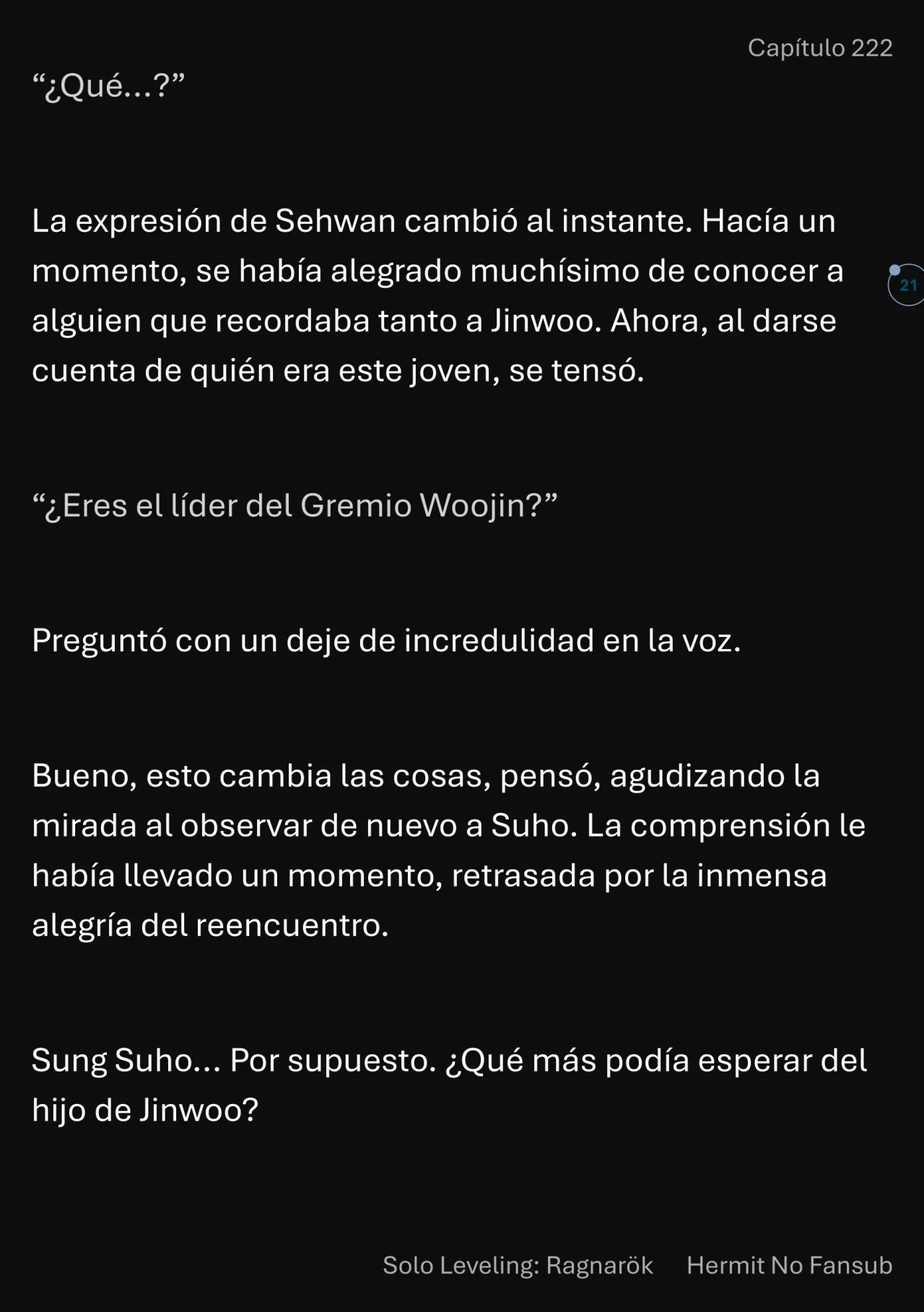 Página 22 del Manga