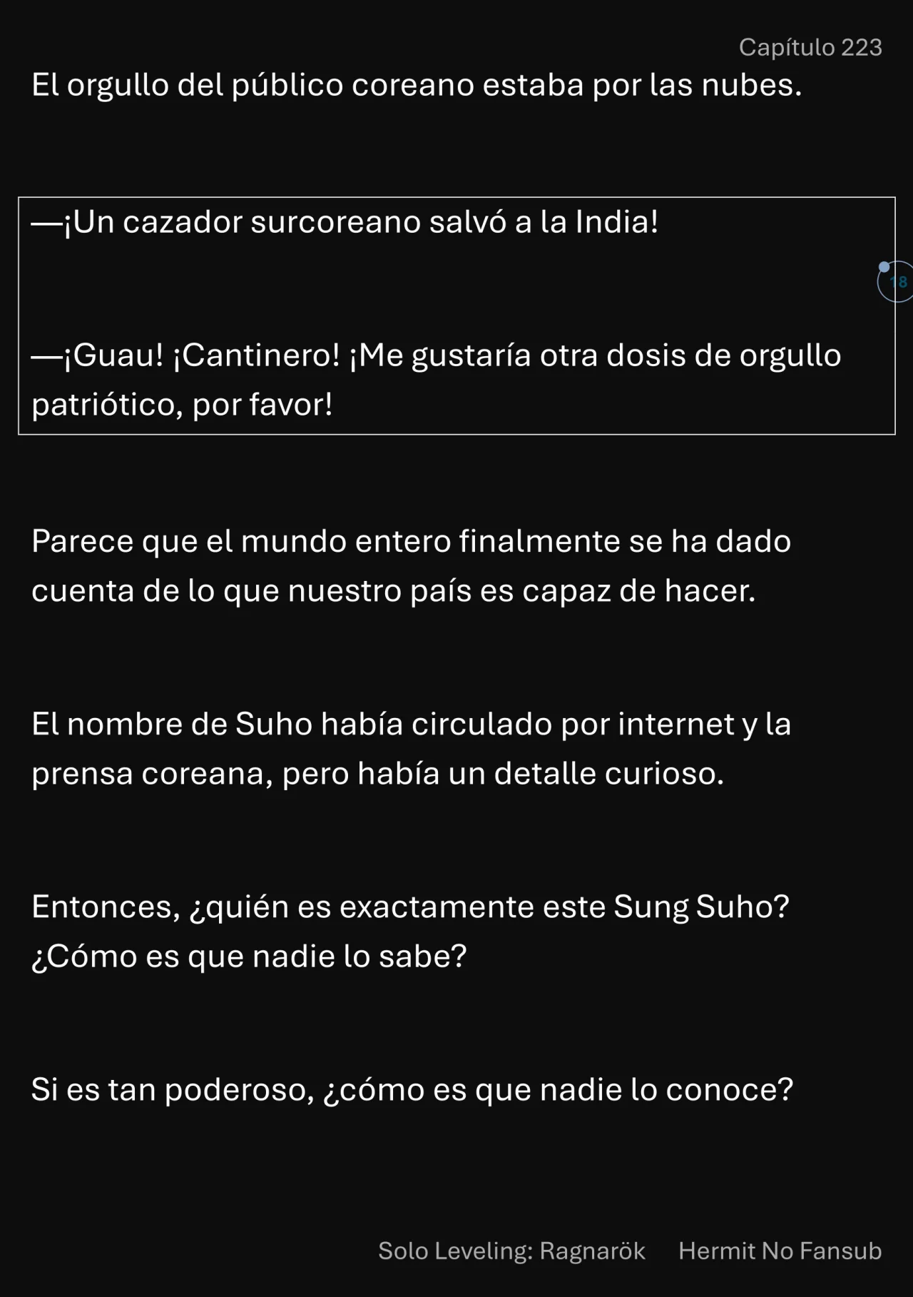 Página 19 del Manga