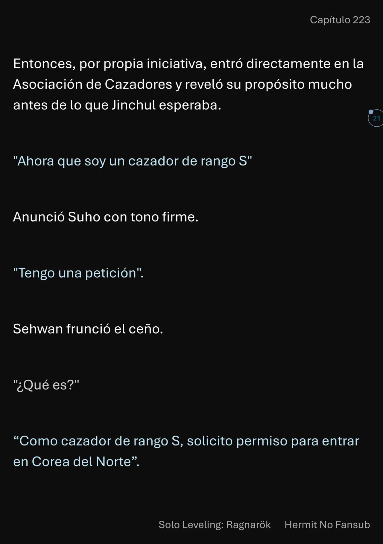 Página 22 del Manga