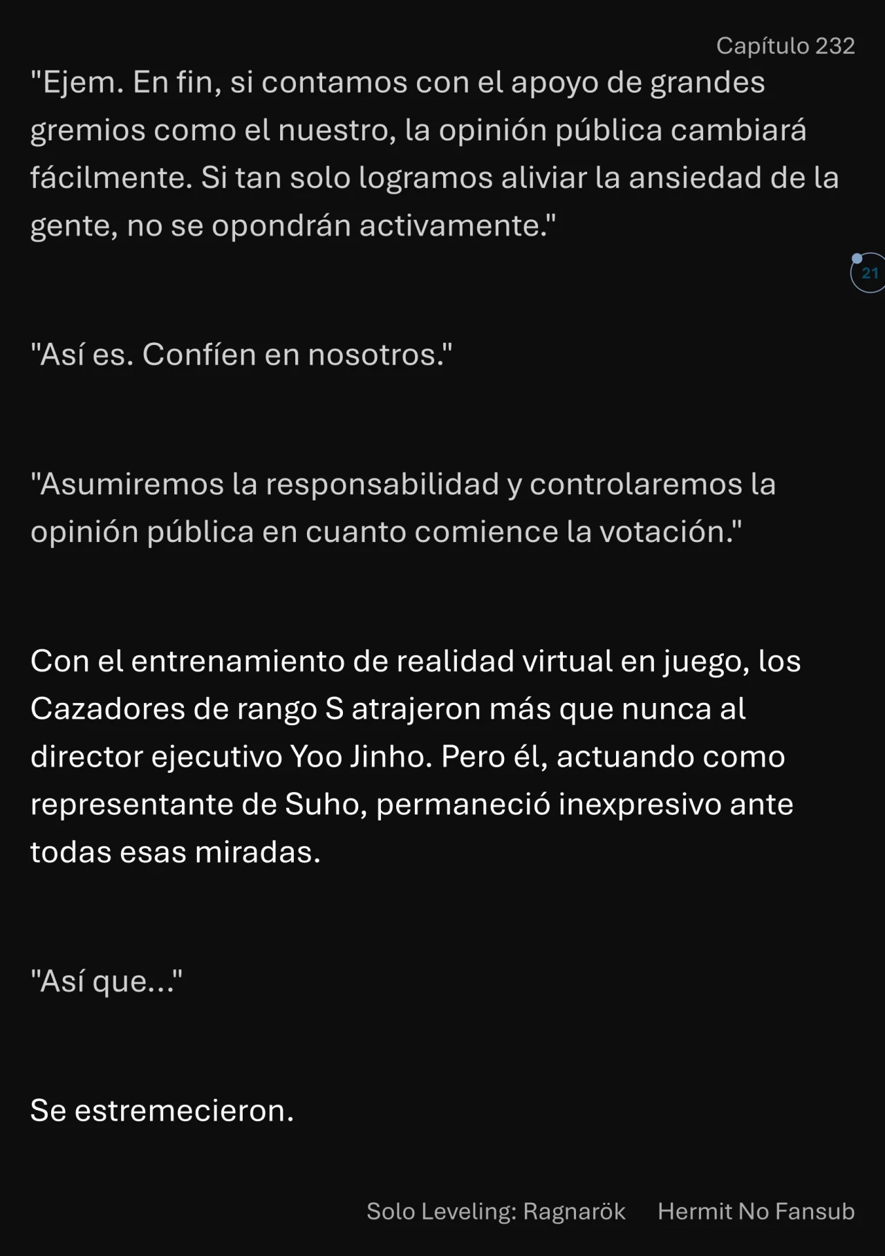 Página 22 del Manga