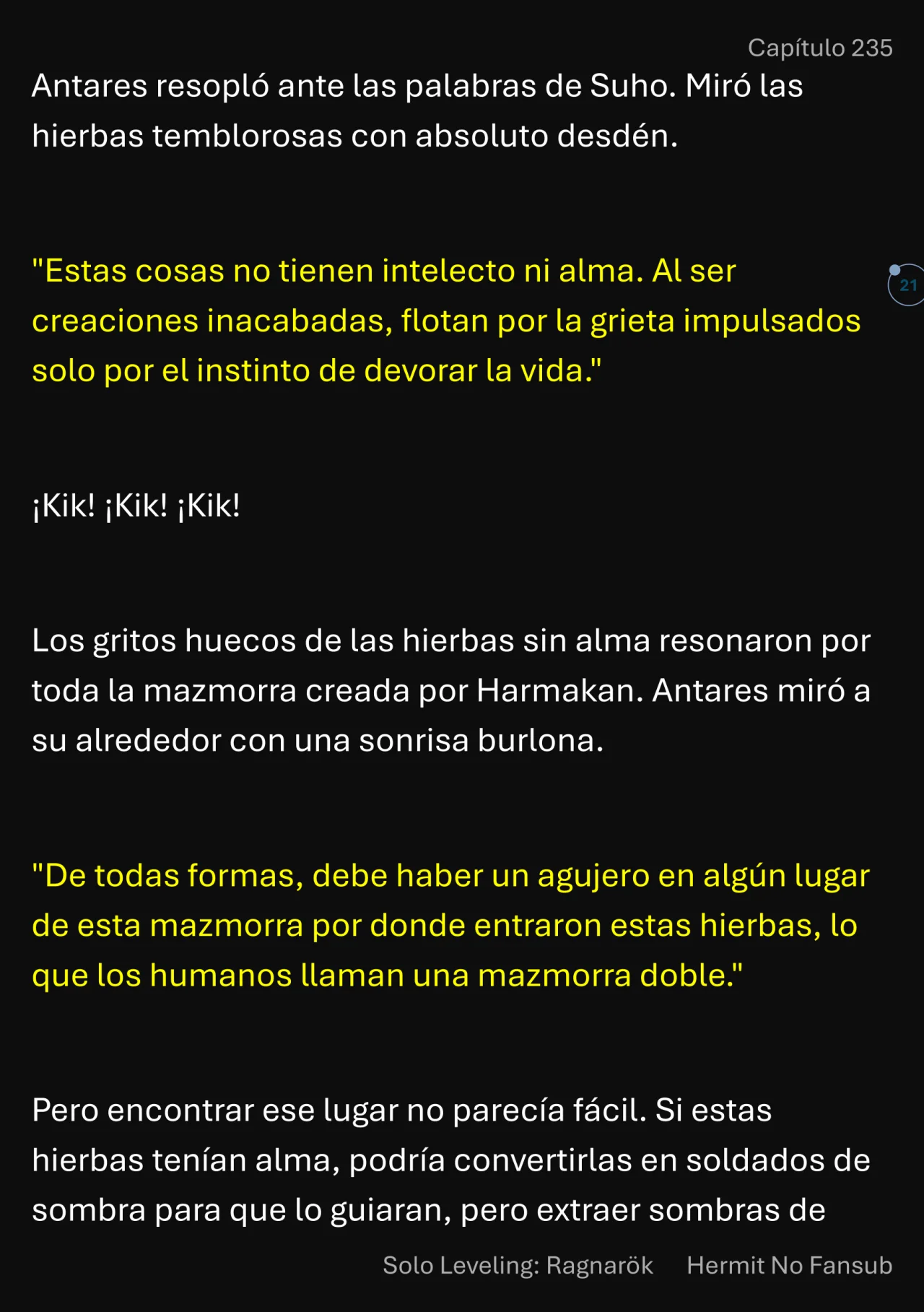 Página 22 del Manga