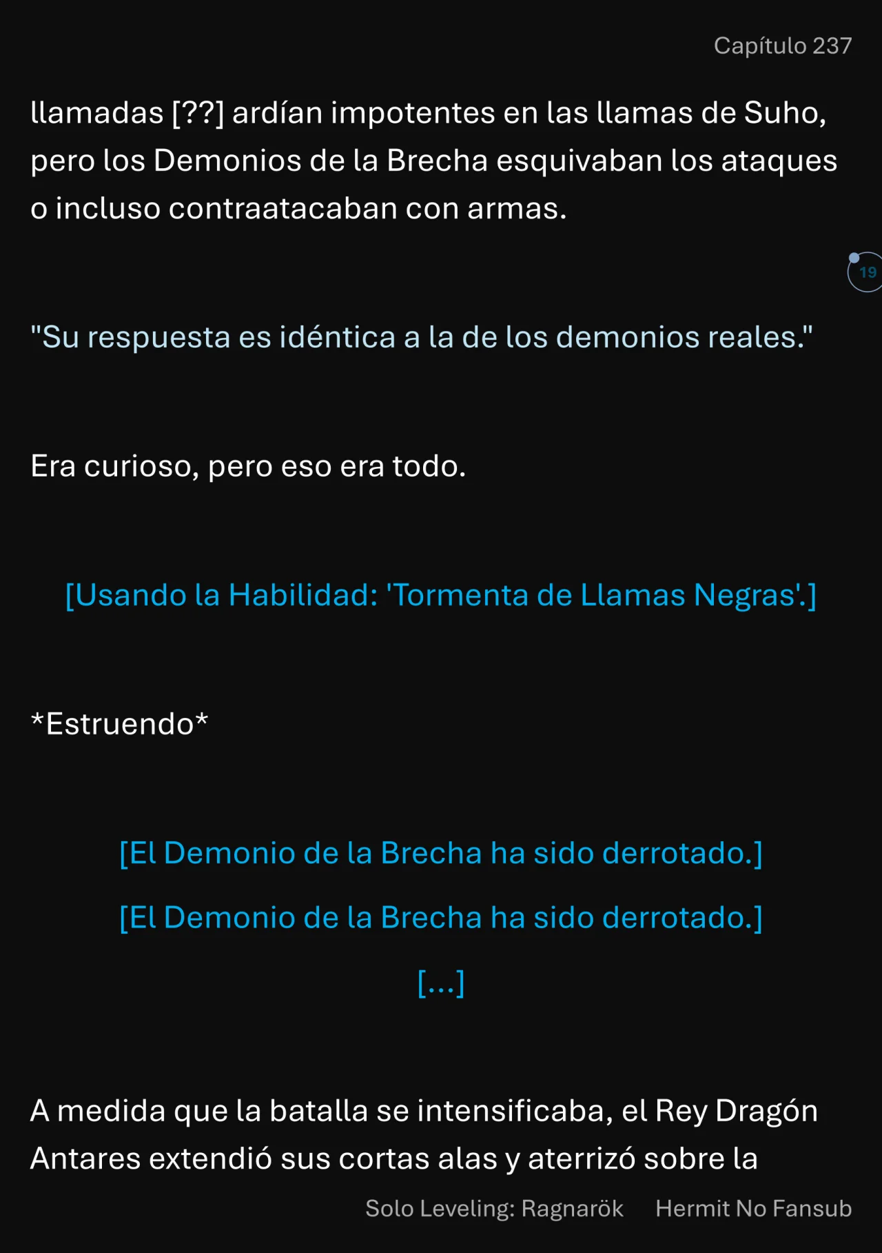 Página 20 del Manga