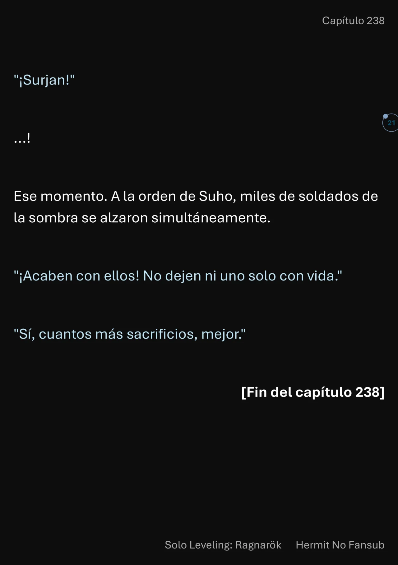 Página 22 del Manga