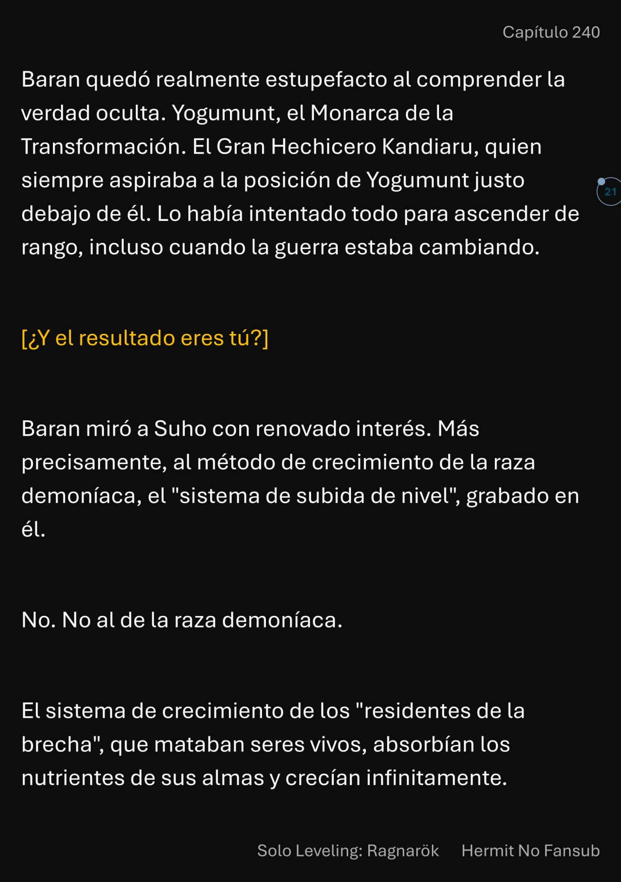 Página 22 del Manga