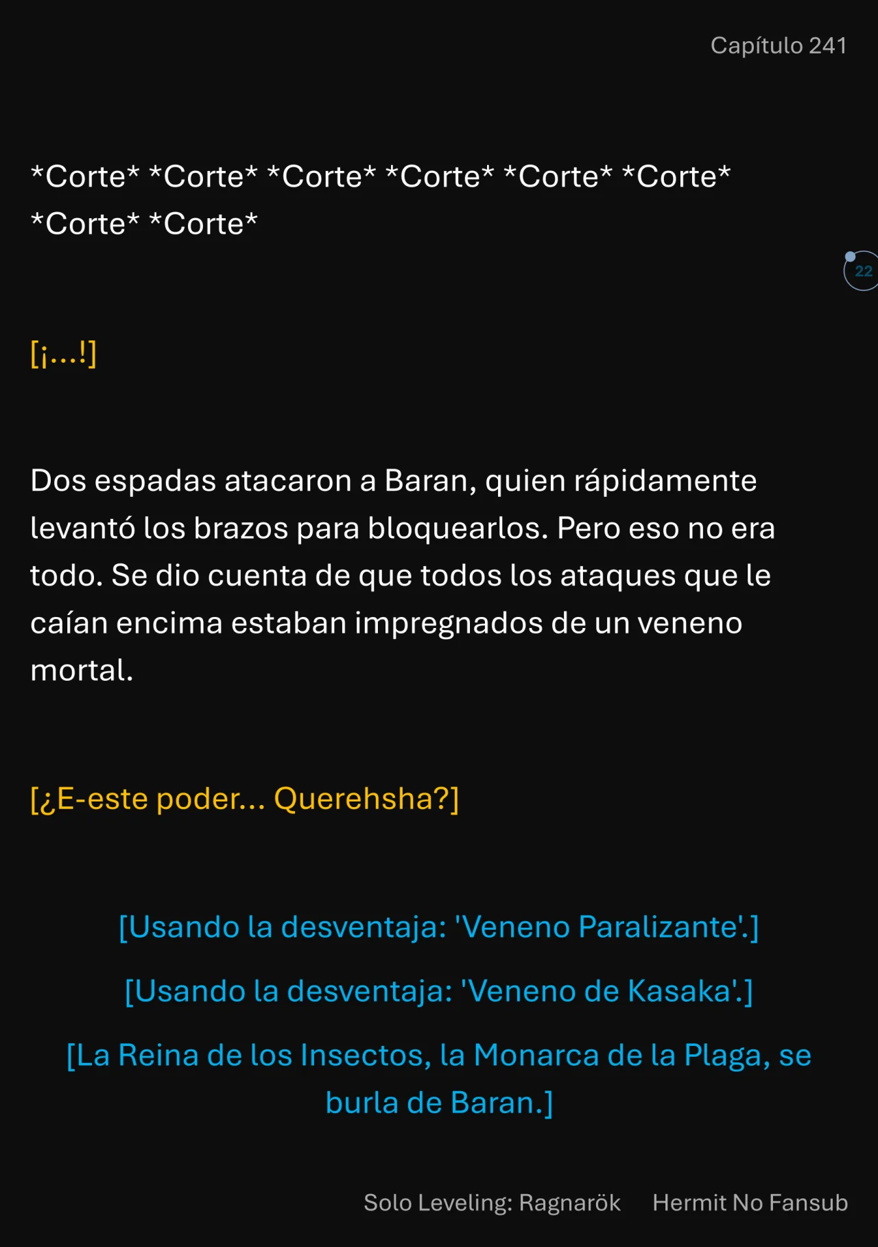 Página 23 del Manga