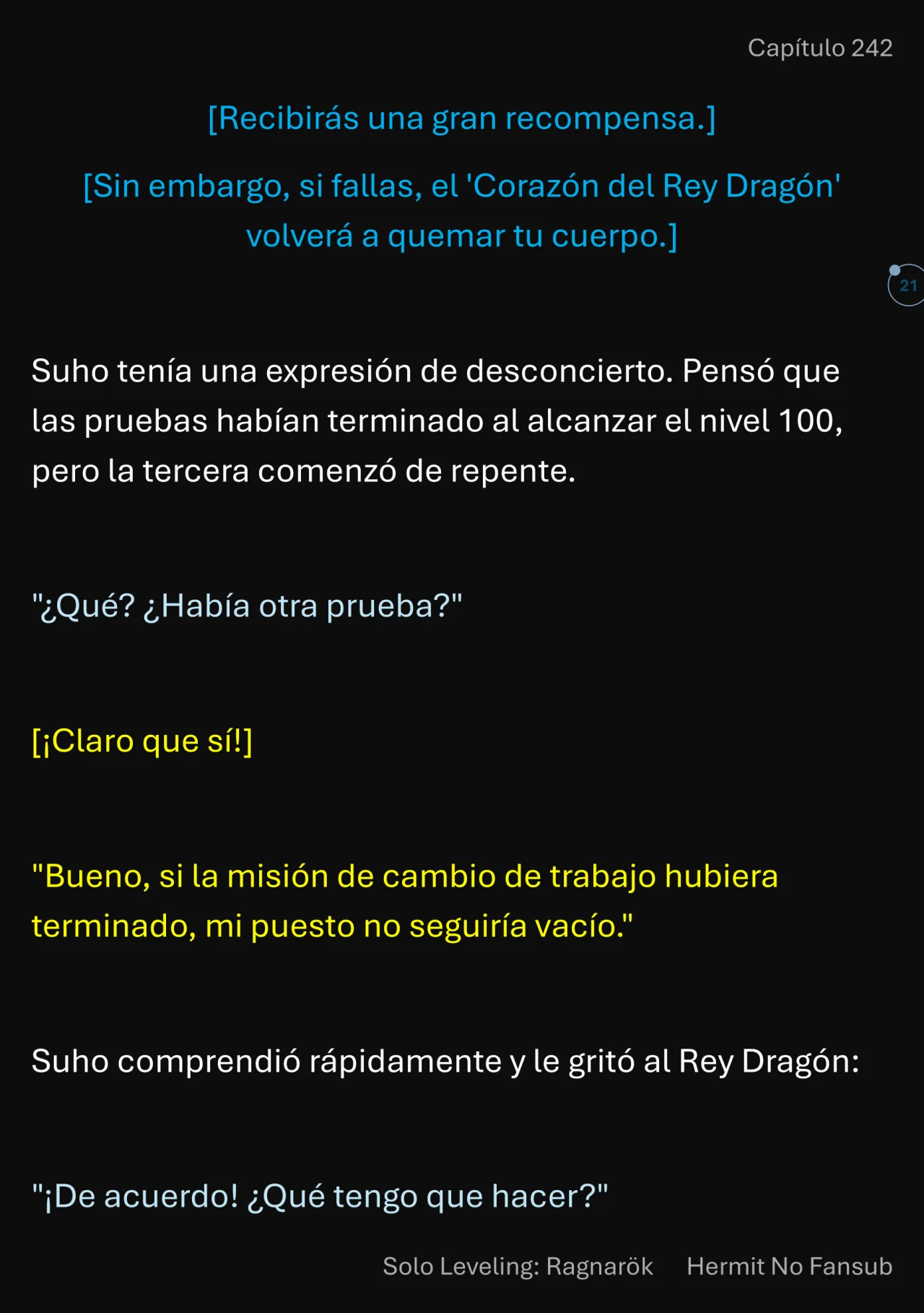 Página 22 del Manga