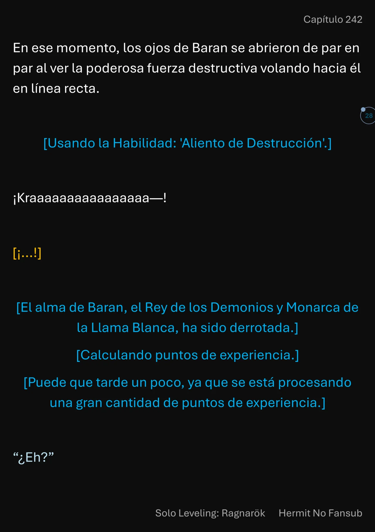 Página 29 del Manga