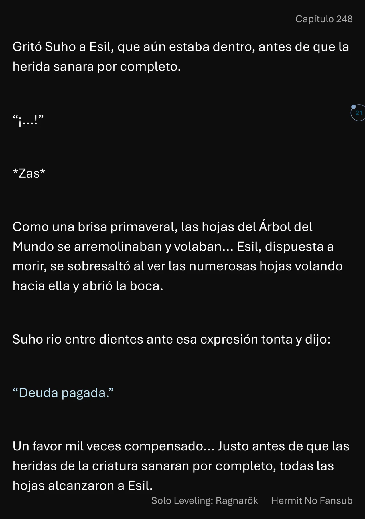 Página 22 del Manga