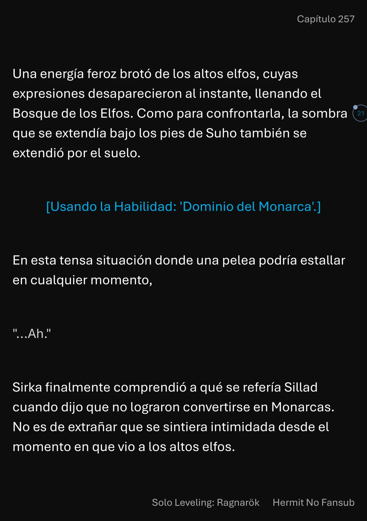 Página 22 del Manga