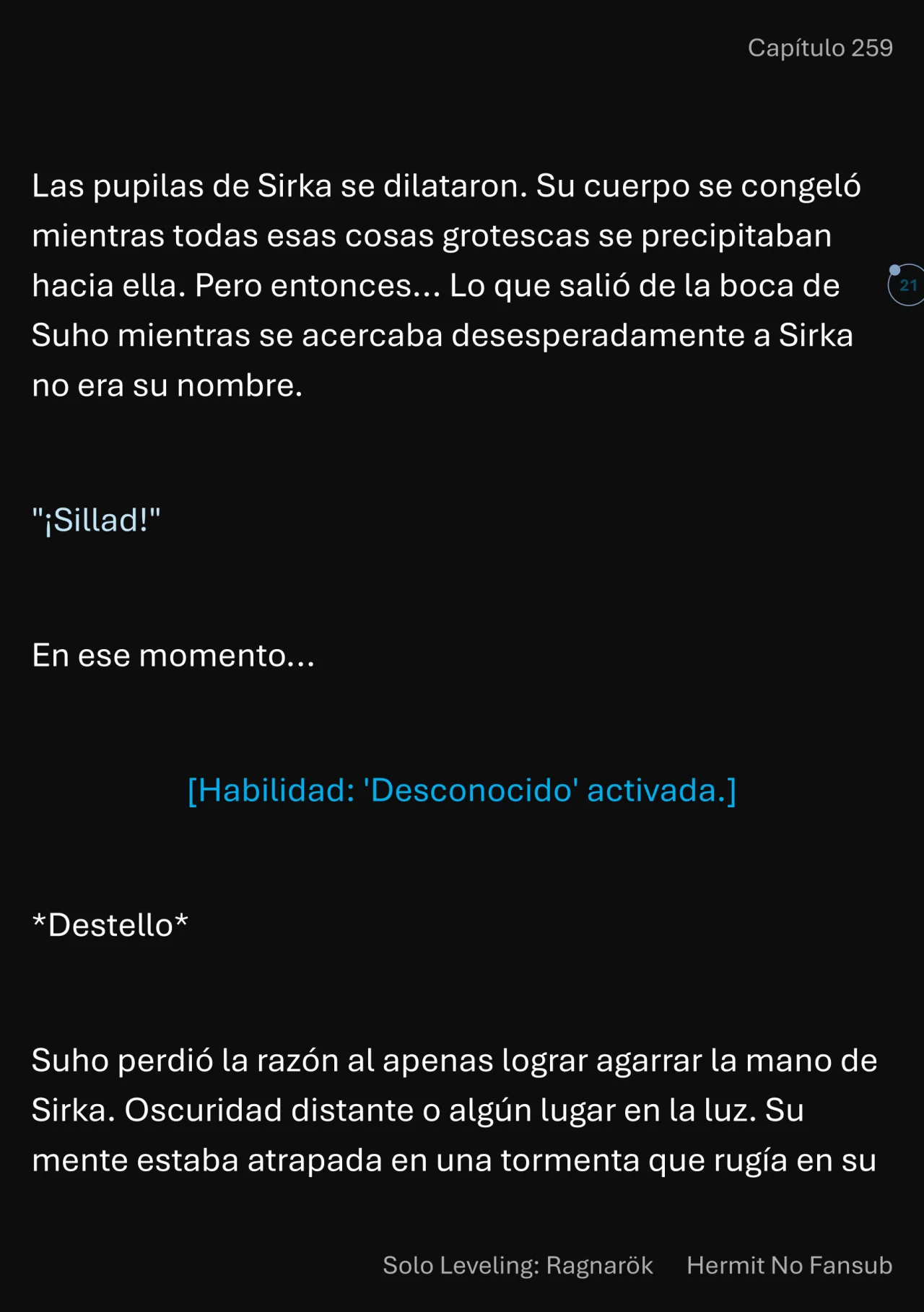 Página 22 del Manga