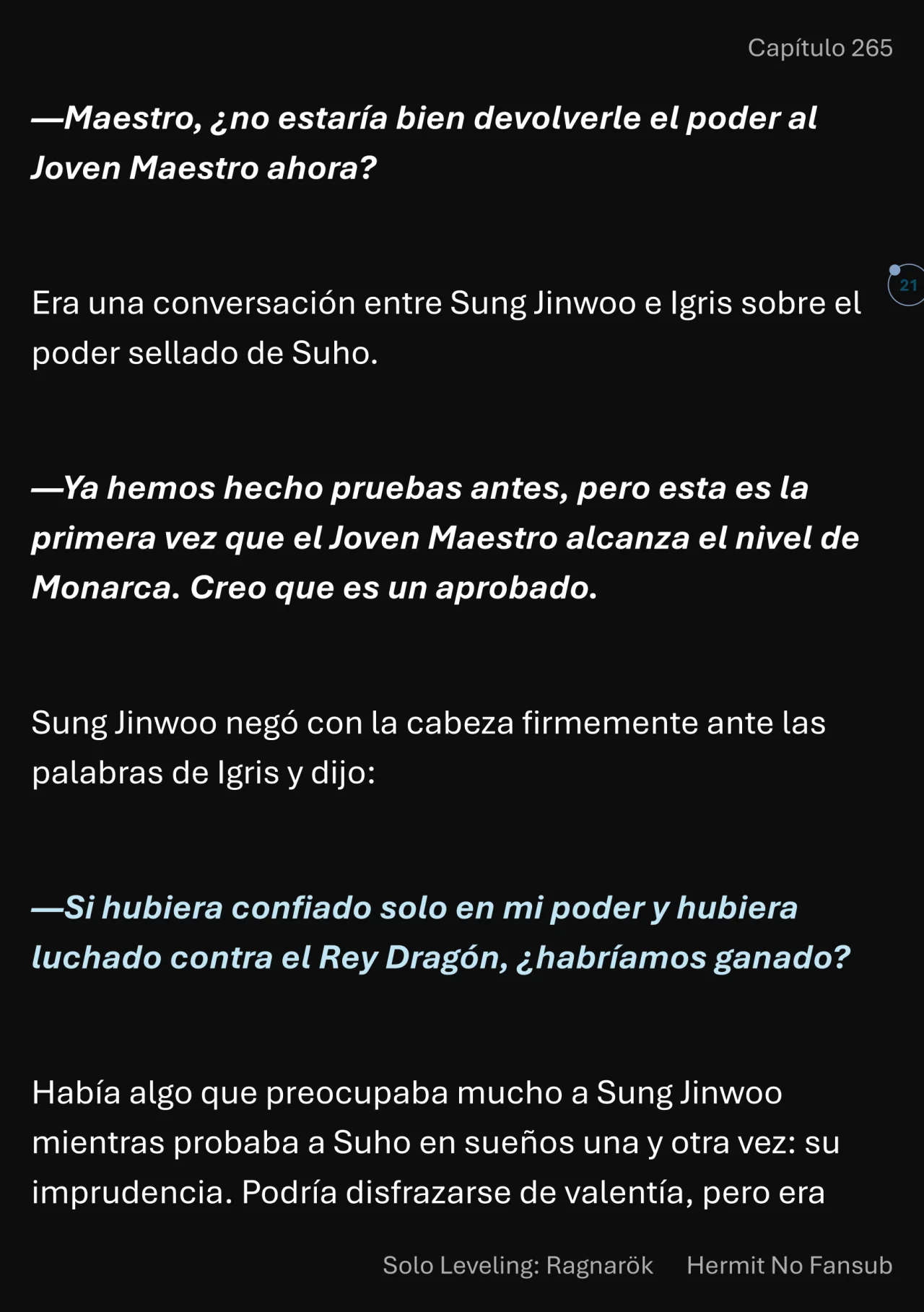 Página 22 del Manga