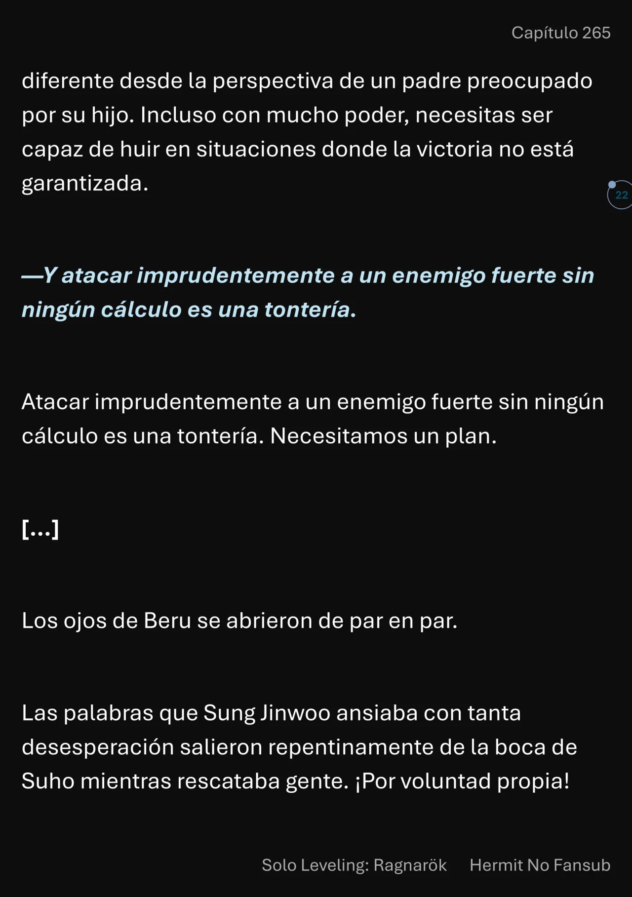 Página 23 del Manga