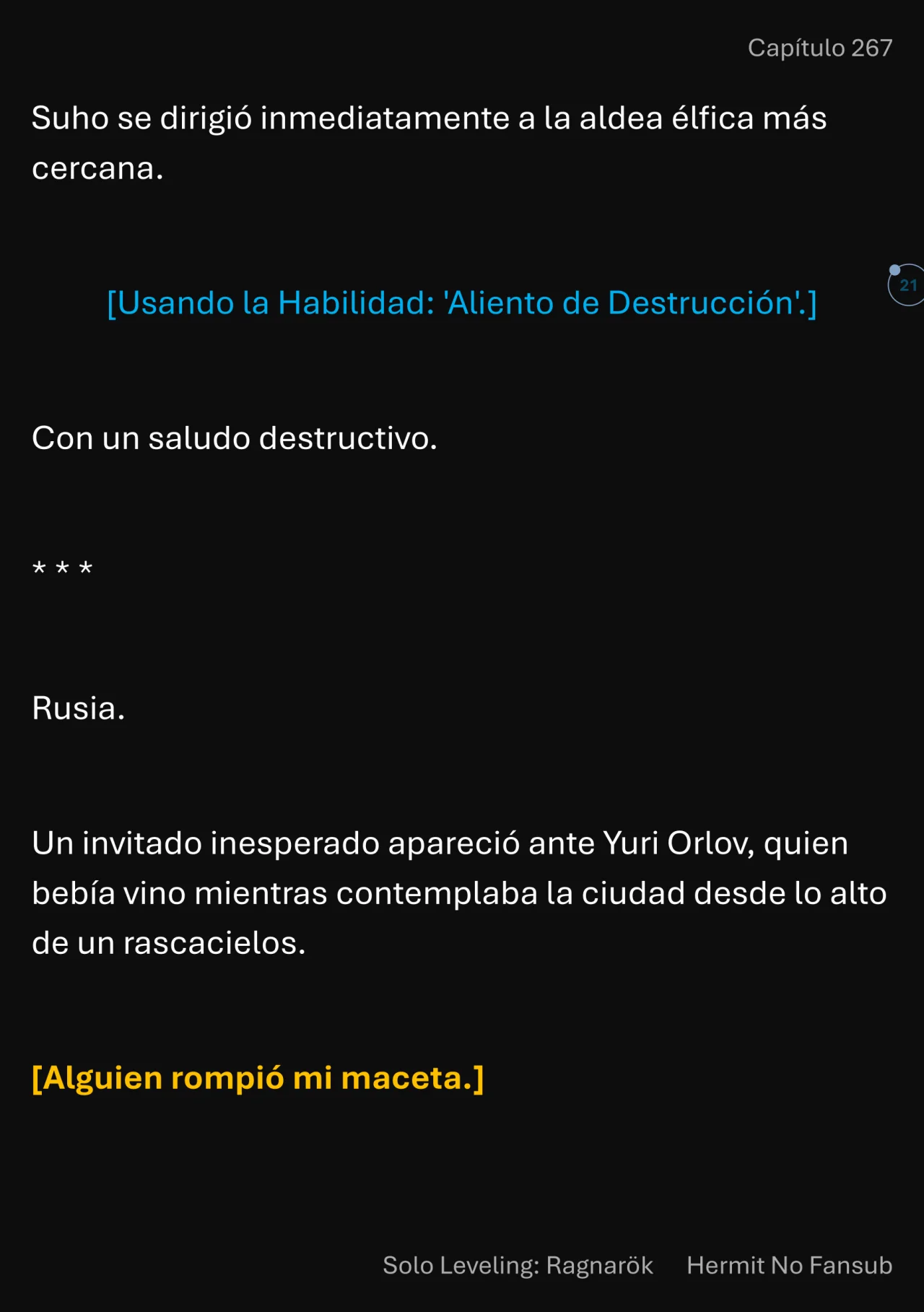 Página 22 del Manga