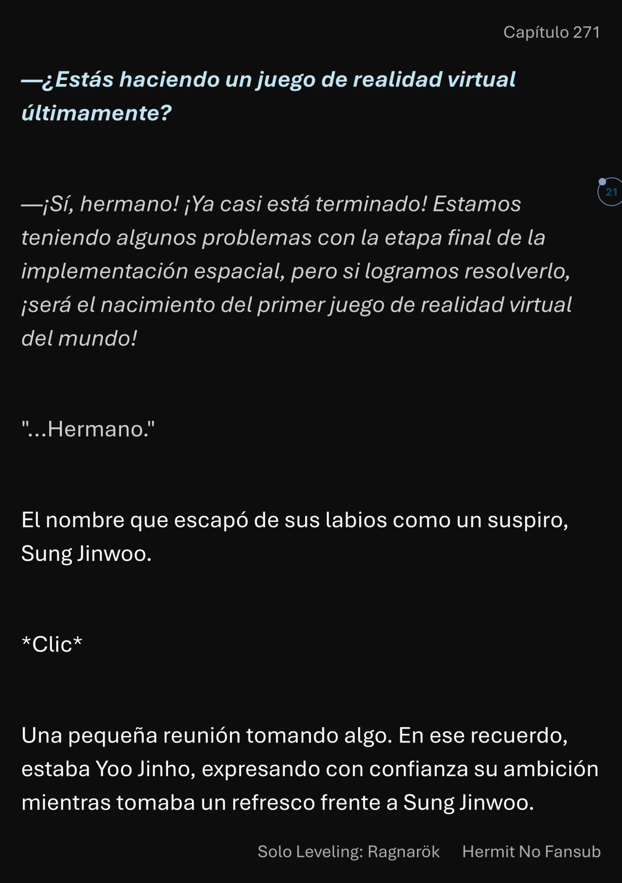 Página 22 del Manga