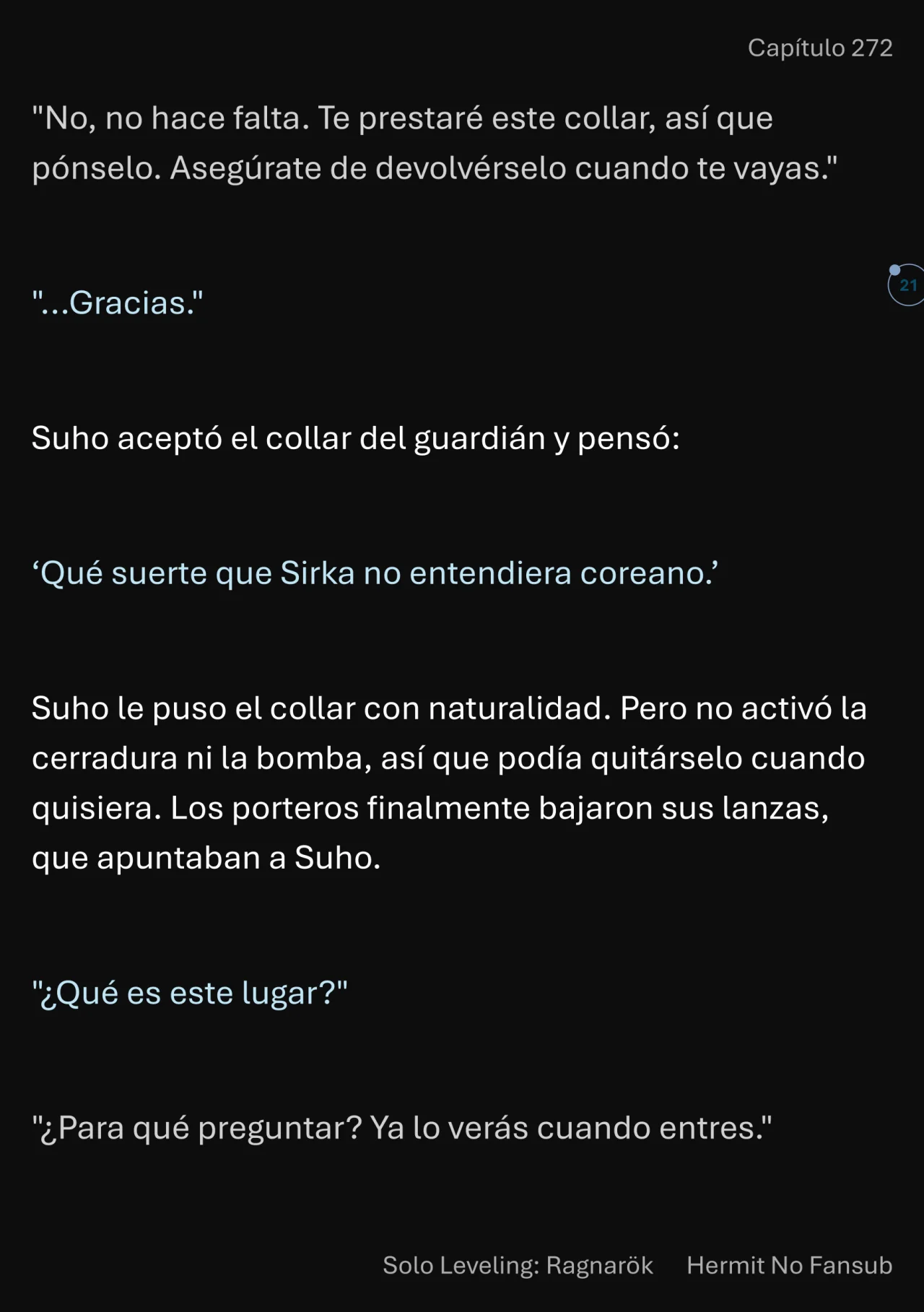 Página 22 del Manga