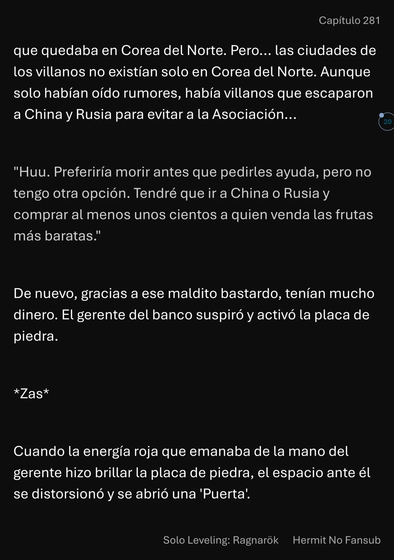 Página 21 del Manga