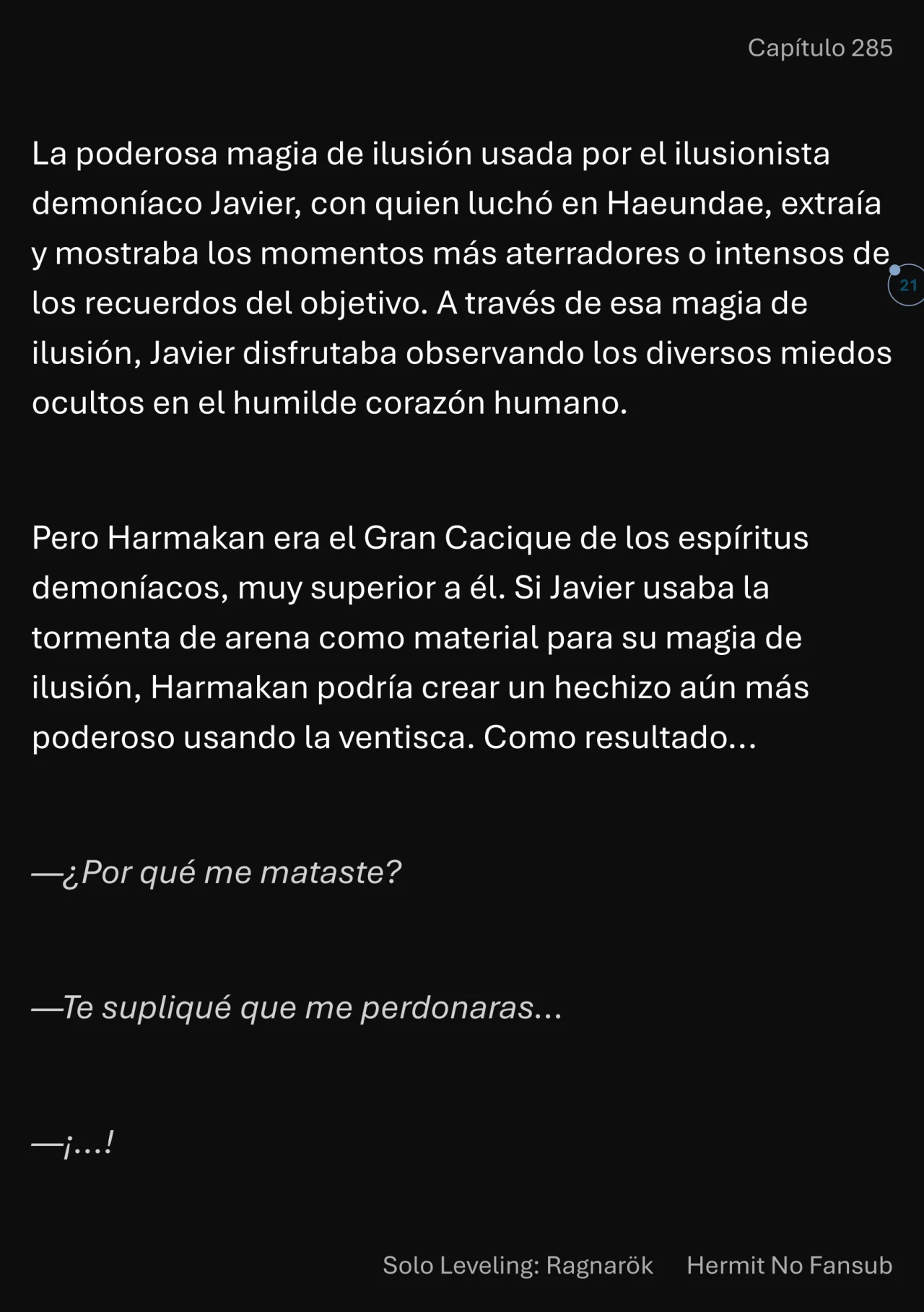 Página 22 del Manga