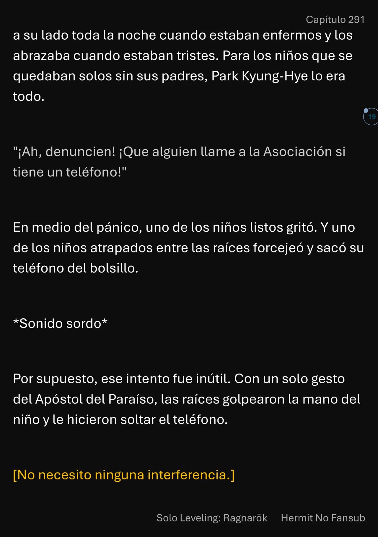 Página 20 del Manga