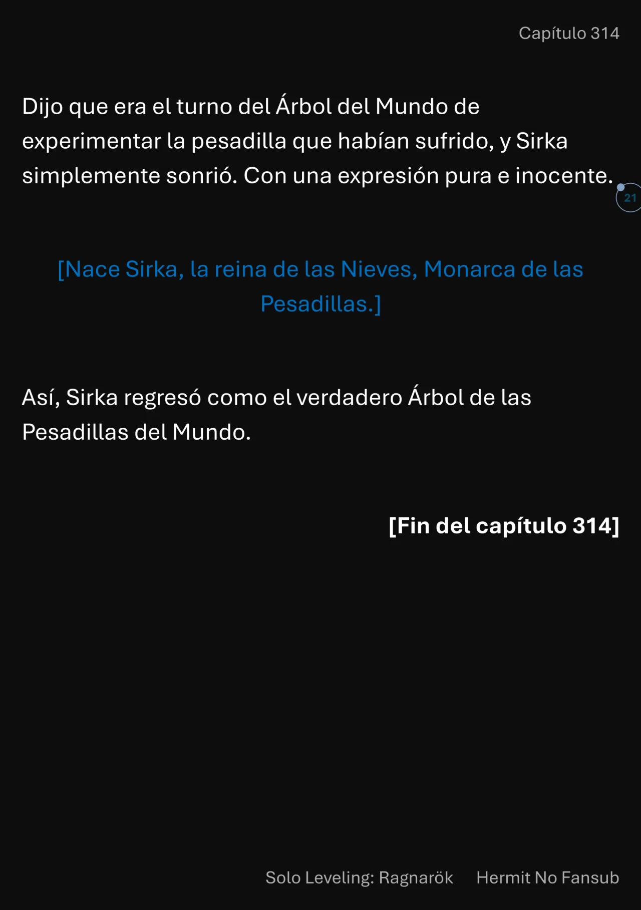 Página 22 del Manga