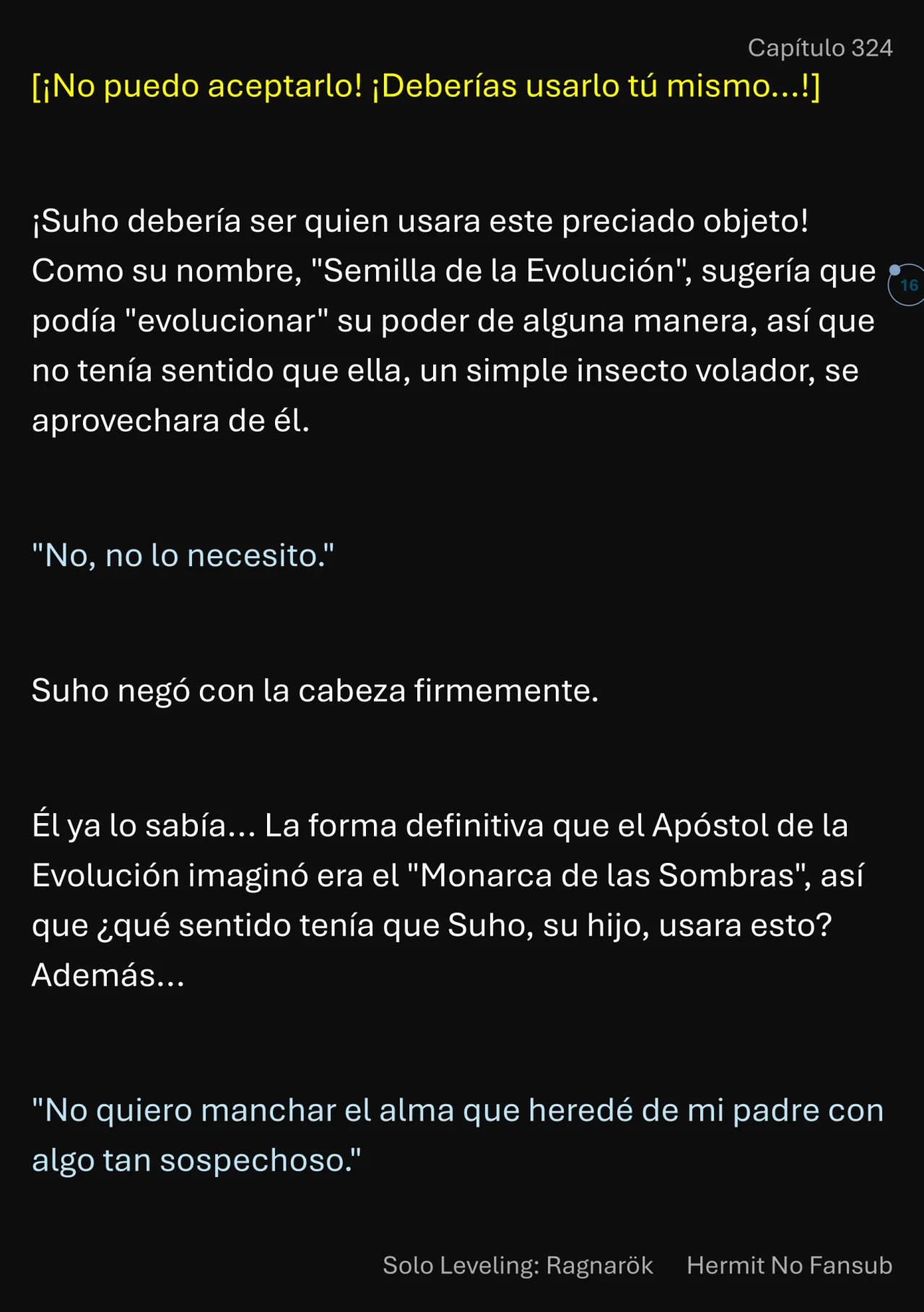 Página 16 del Manga