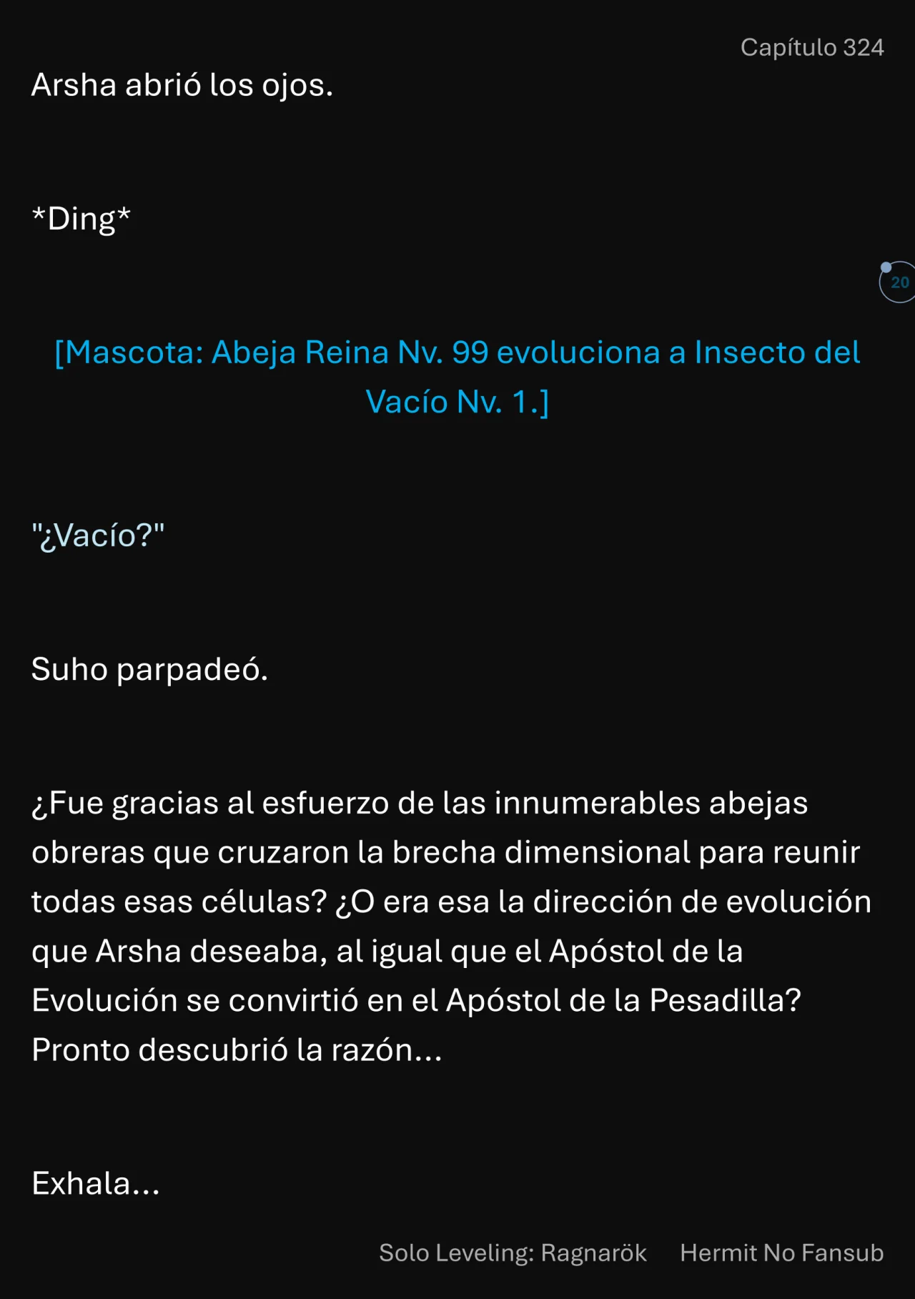 Página 20 del Manga