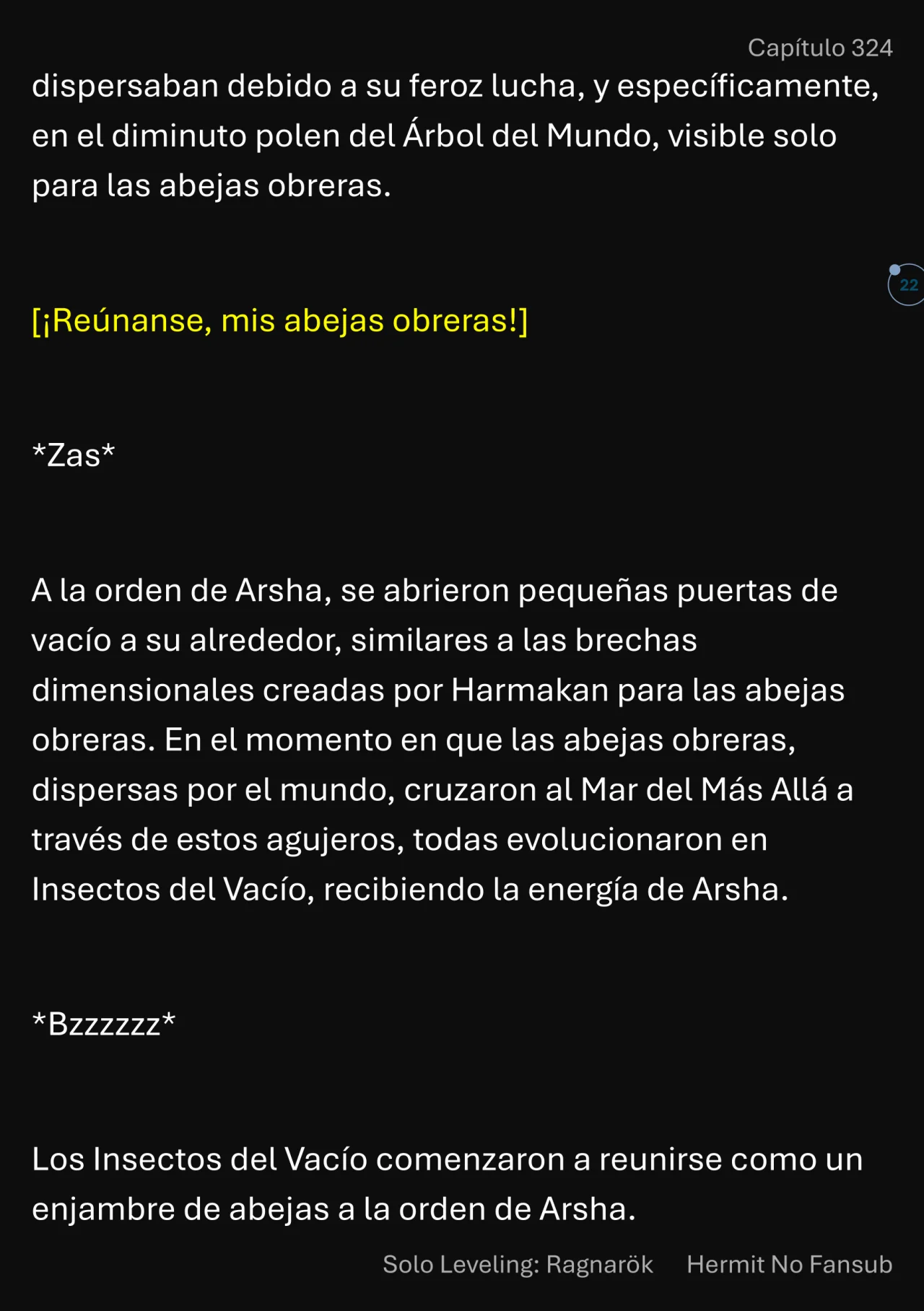 Página 22 del Manga