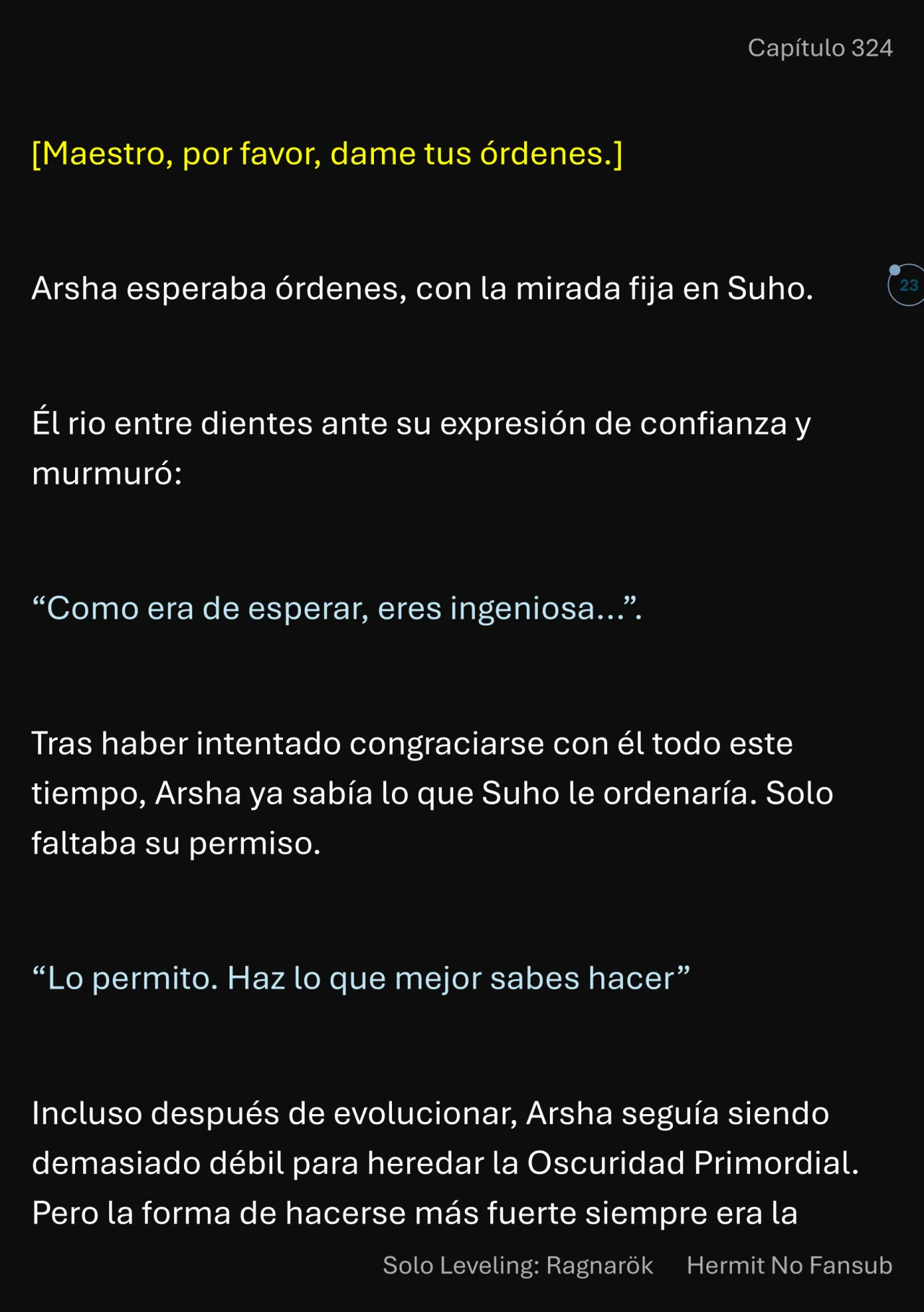 Página 23 del Manga