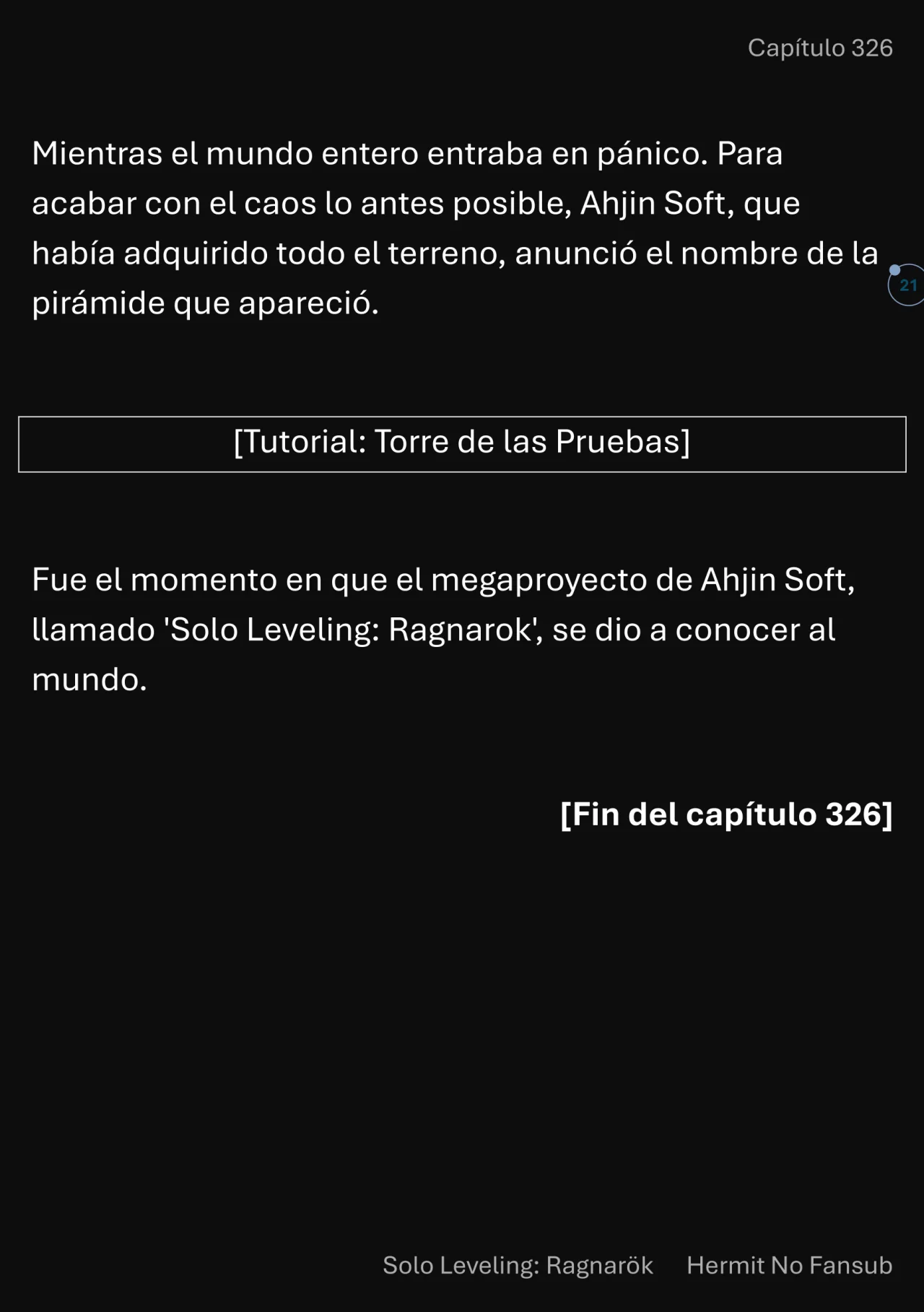 Página 22 del Manga