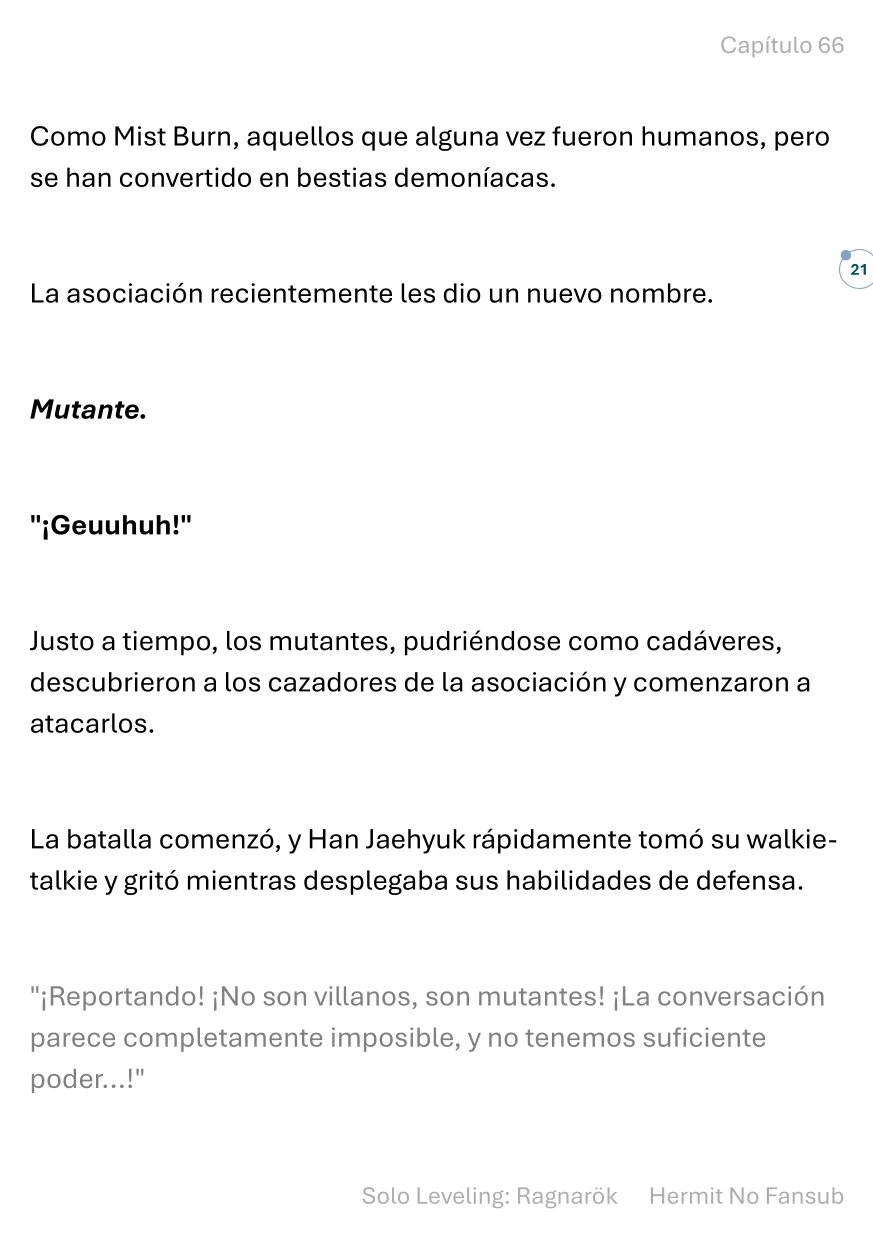 Página 22 del Manga