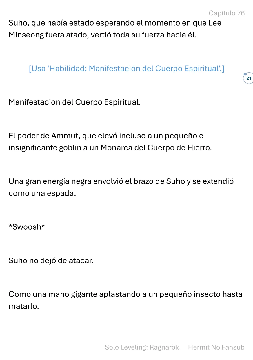 Página 21 del Manga