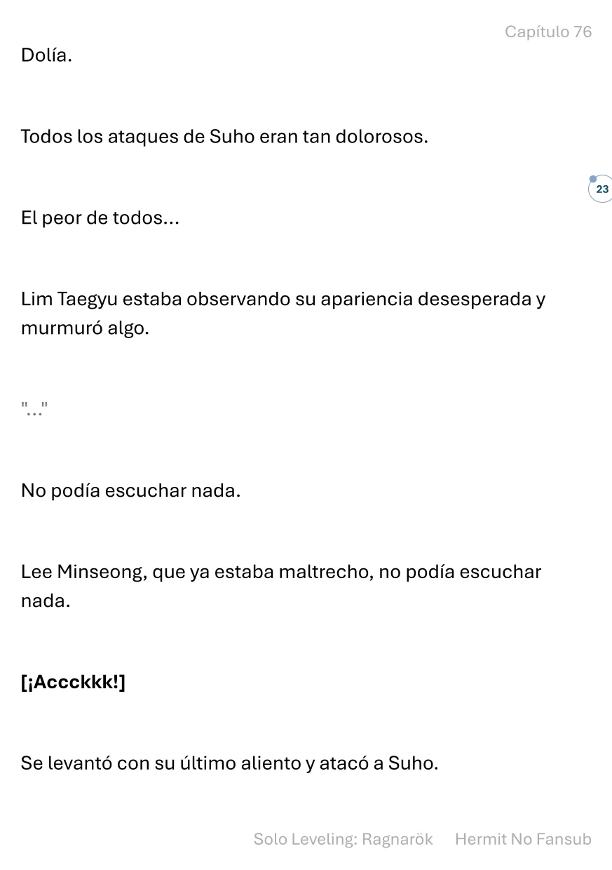 Página 23 del Manga