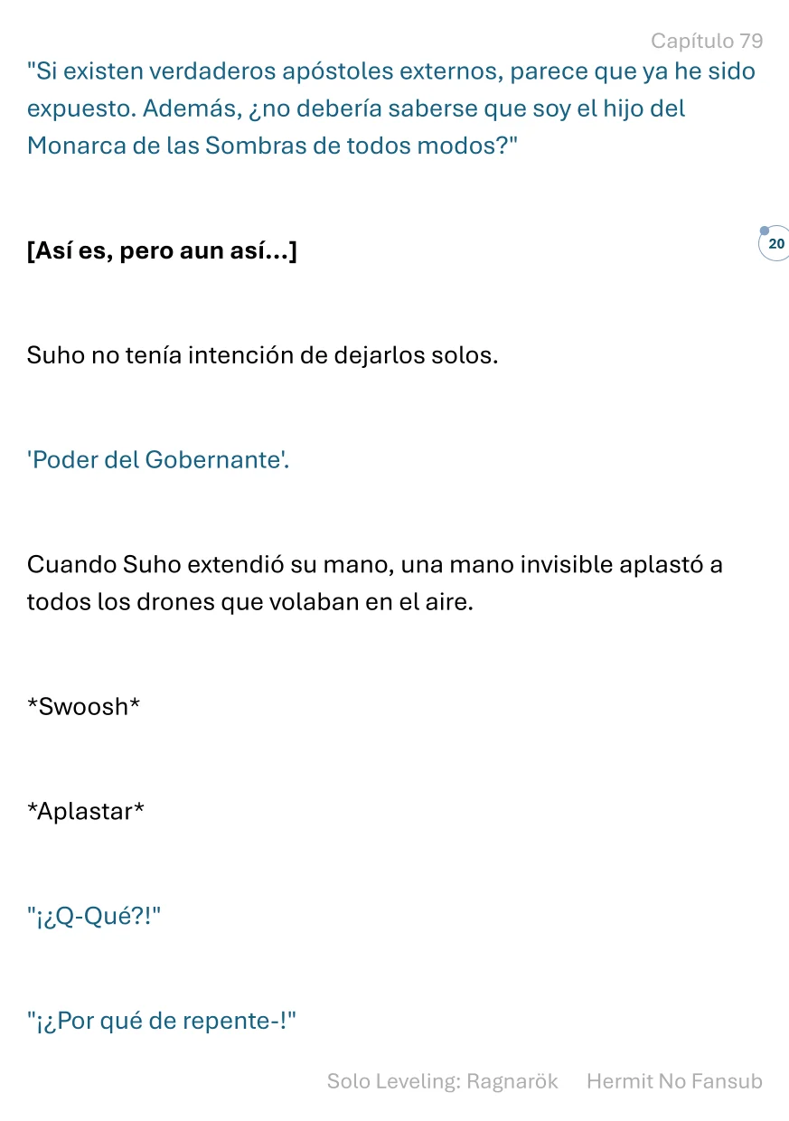 Página 20 del Manga