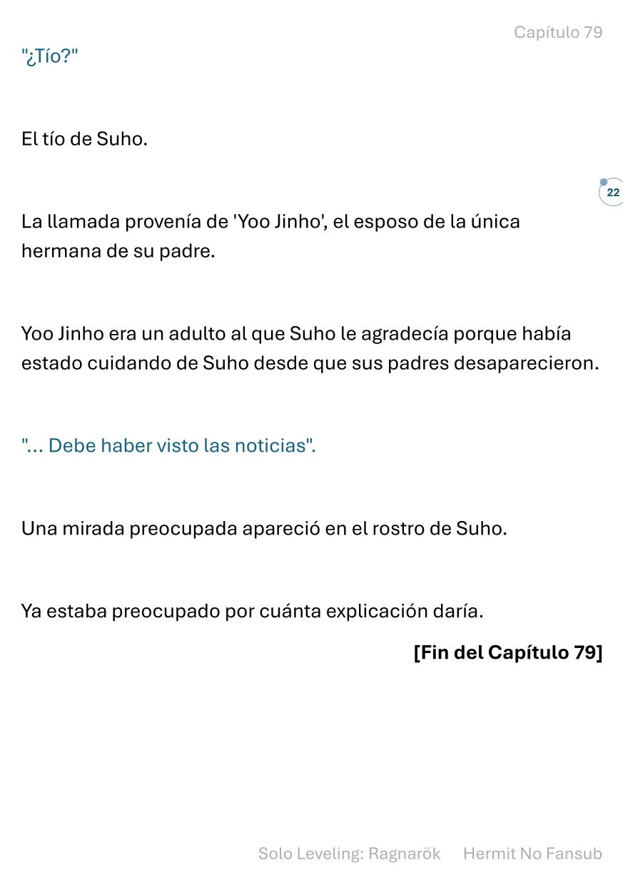 Página 22 del Manga